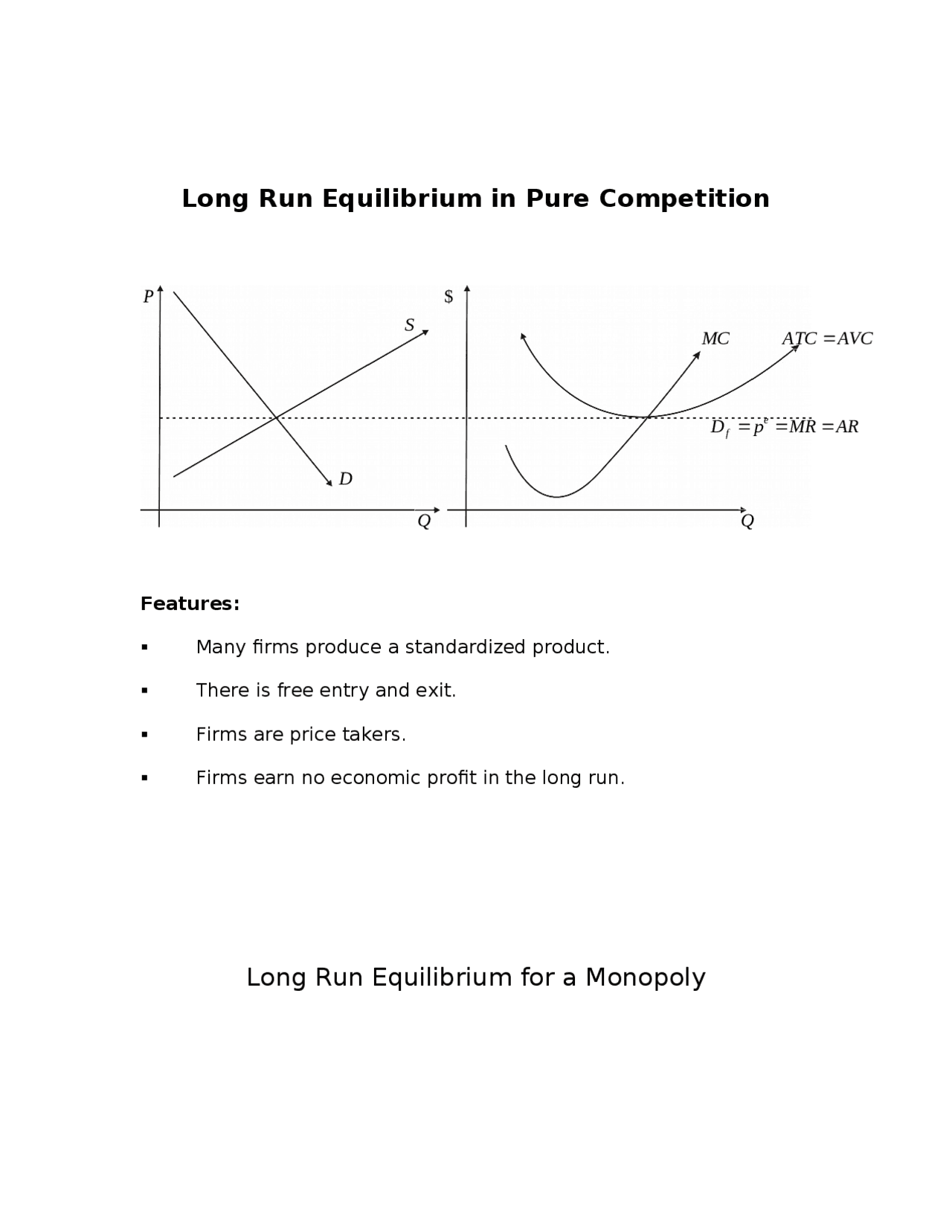 Long Run Equilibrium in Pure Competition - Lecture Notes | ECON 101 ...