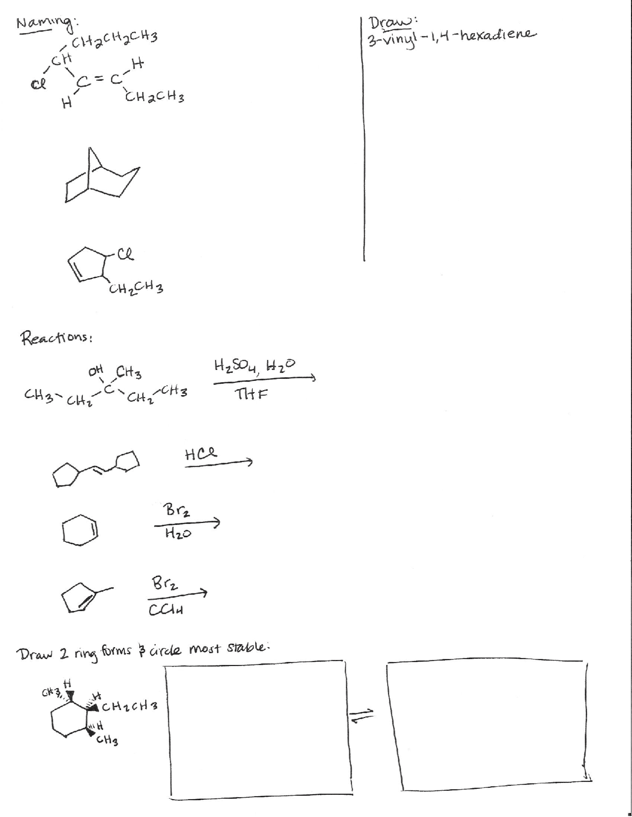 Exam 2 with Solution for Organic Chemistry | CHEM 331 - Docsity