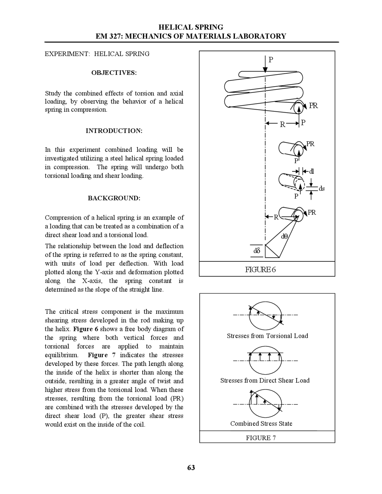 Helisphere Spring Mechancial Mechanics of Materials Laboratory - Helical Spring | E M 327 - Docsity