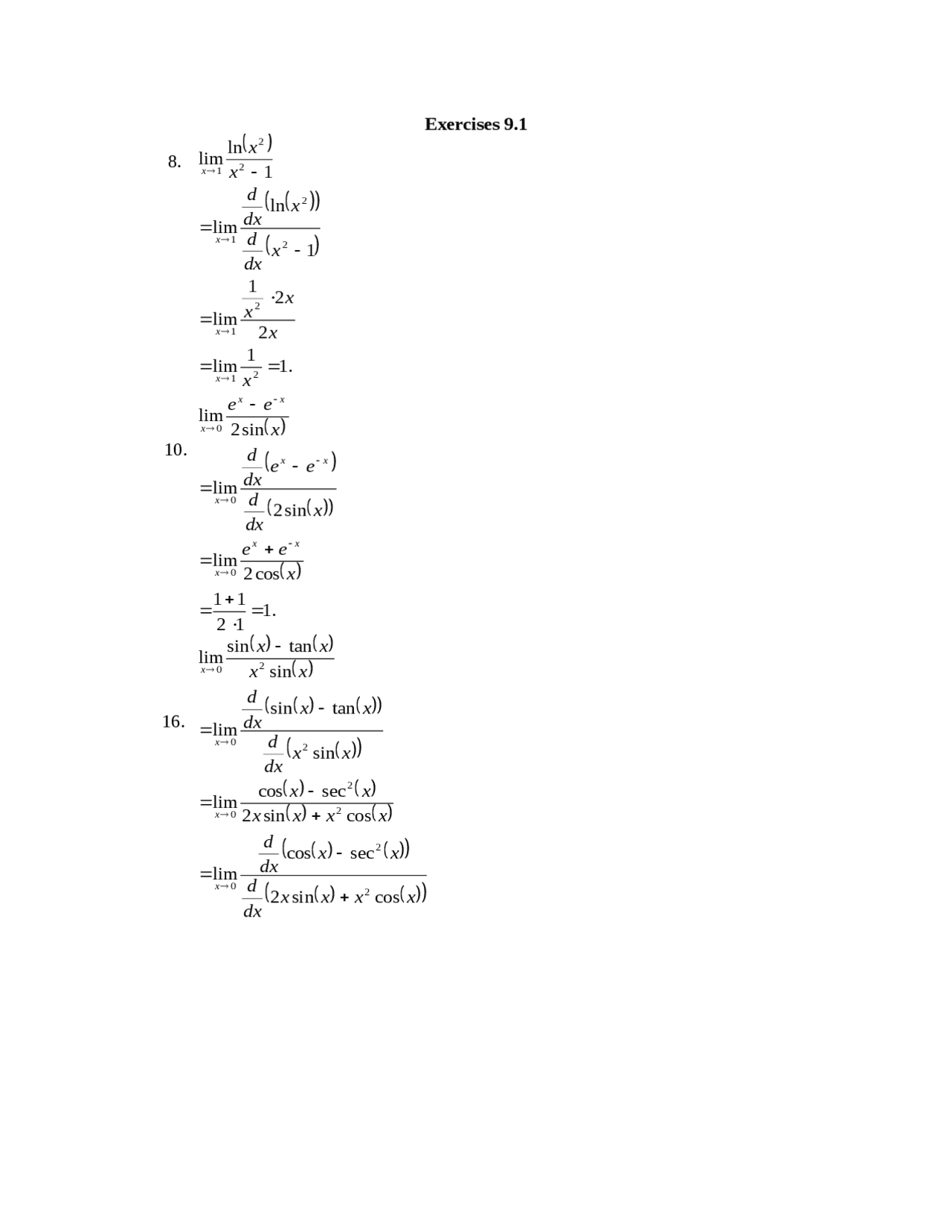 Solved Questions on Calculus II for Assignment | MATH 166 - Docsity