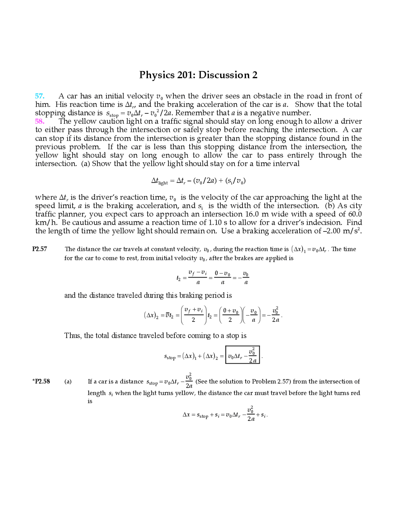All Lectures Combine - General Physics | PHYSICS 201 - Docsity