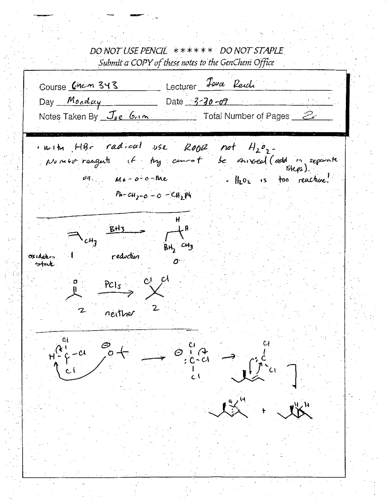Practice Exam with Answers - Introductory Organic Chemistry | CHEM 343 ...