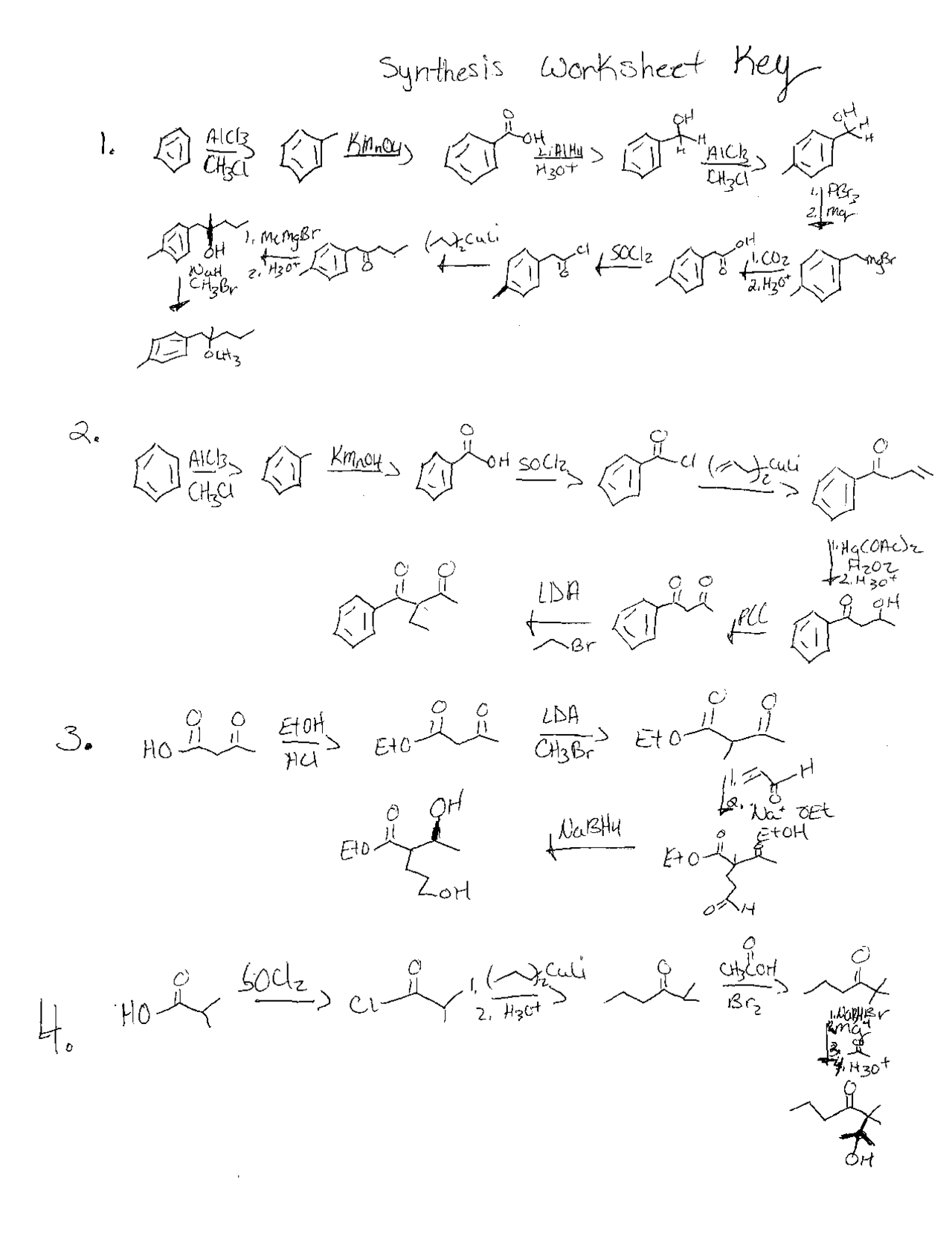 Worksheet Key for Organic Chemistry II | CHEM 332 - Docsity