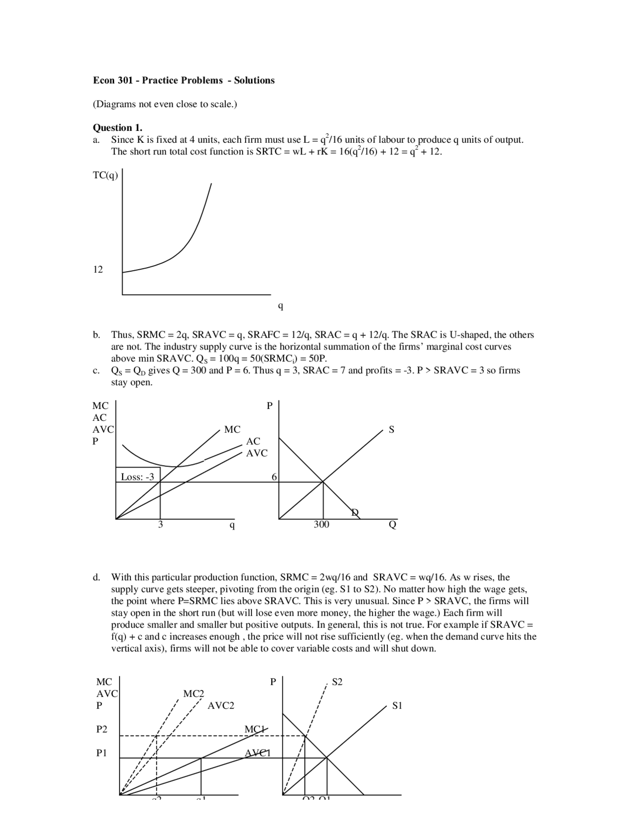 Practice Problem Solution - Intermediate Microeconomy | ECON 301 - Docsity