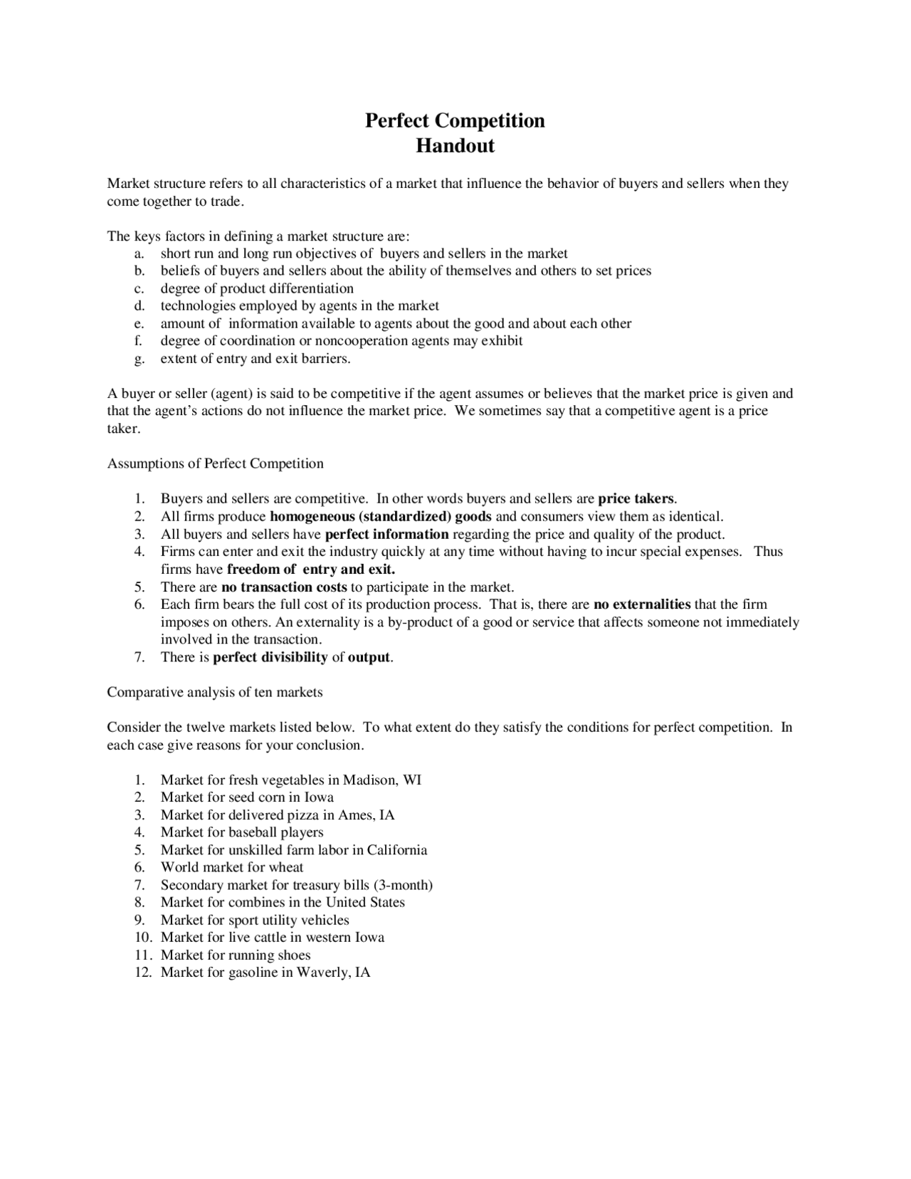 Perfect Competition - Handout - Principles of Microeconomics | ECON 101 ...