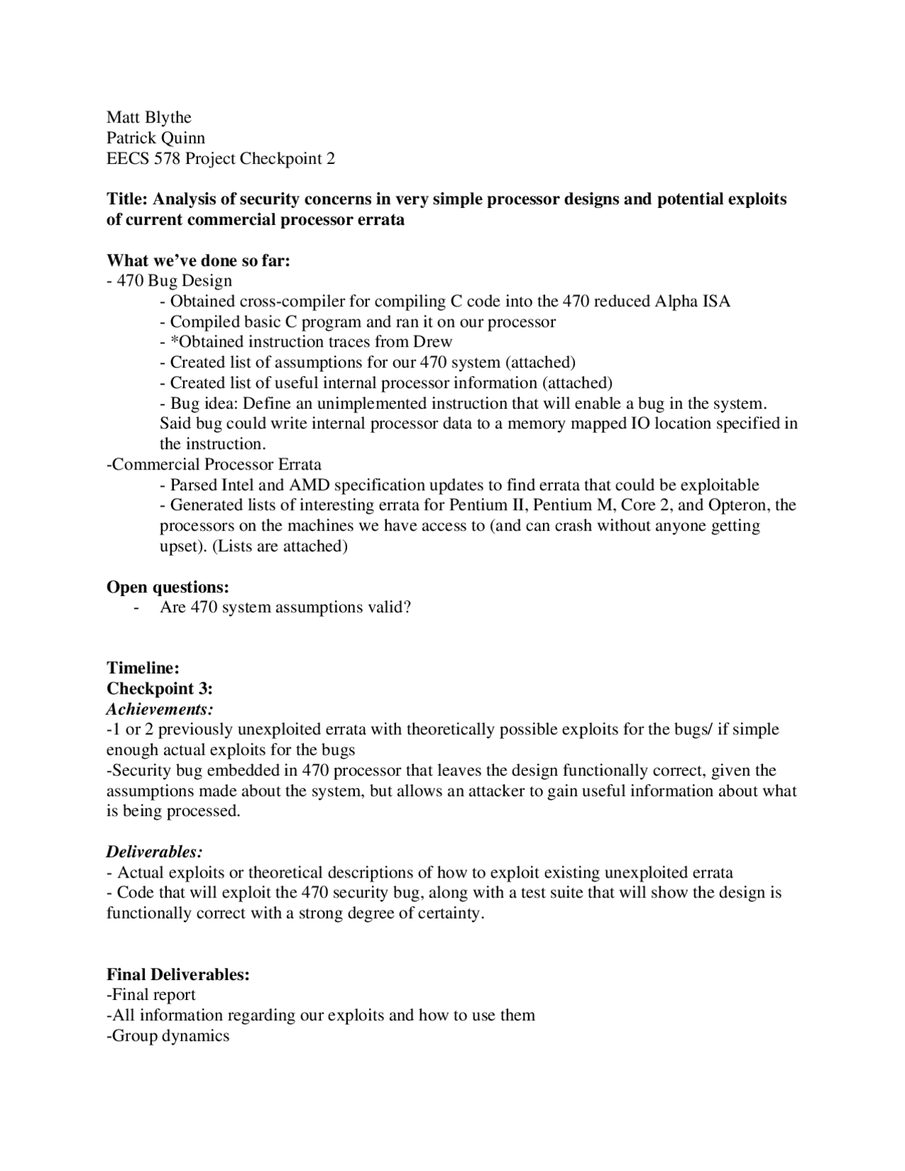 Analysis of Security Concerns In Very Simple Processors Design and