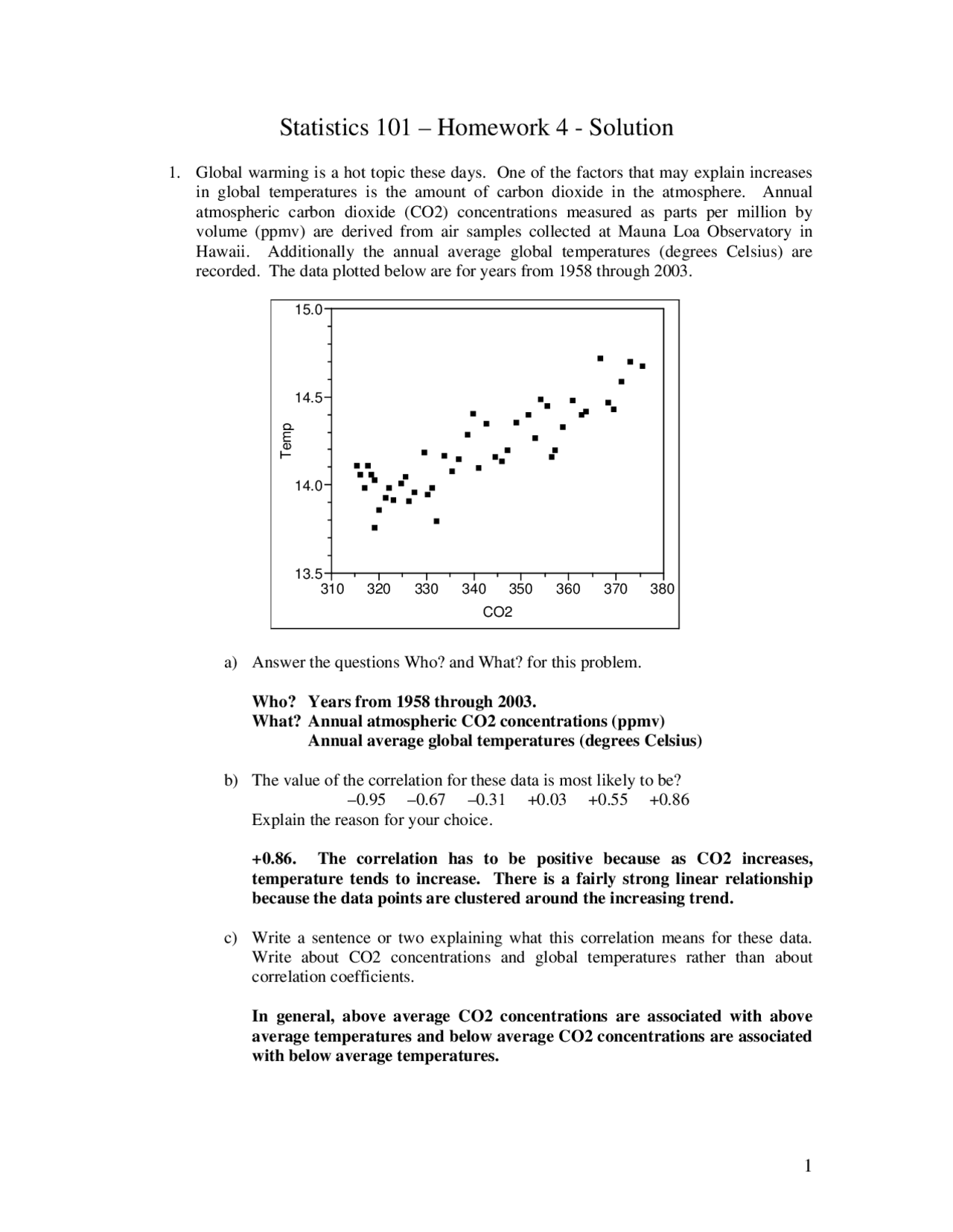 Homework 4-Solutions - Principles of Statistics | STAT 101 - Docsity