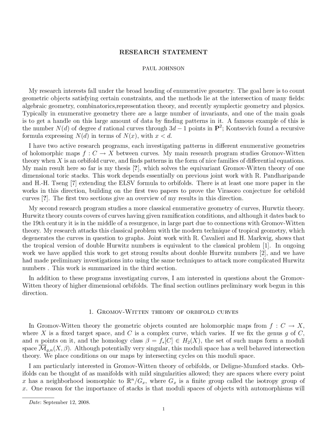 Research Statement for Linear Algebra | MATH 217 - Docsity