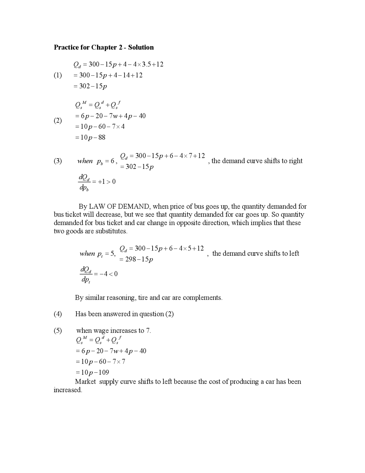 Practice Problems with Solutions - Intermediate Microeconomics | ECON ...