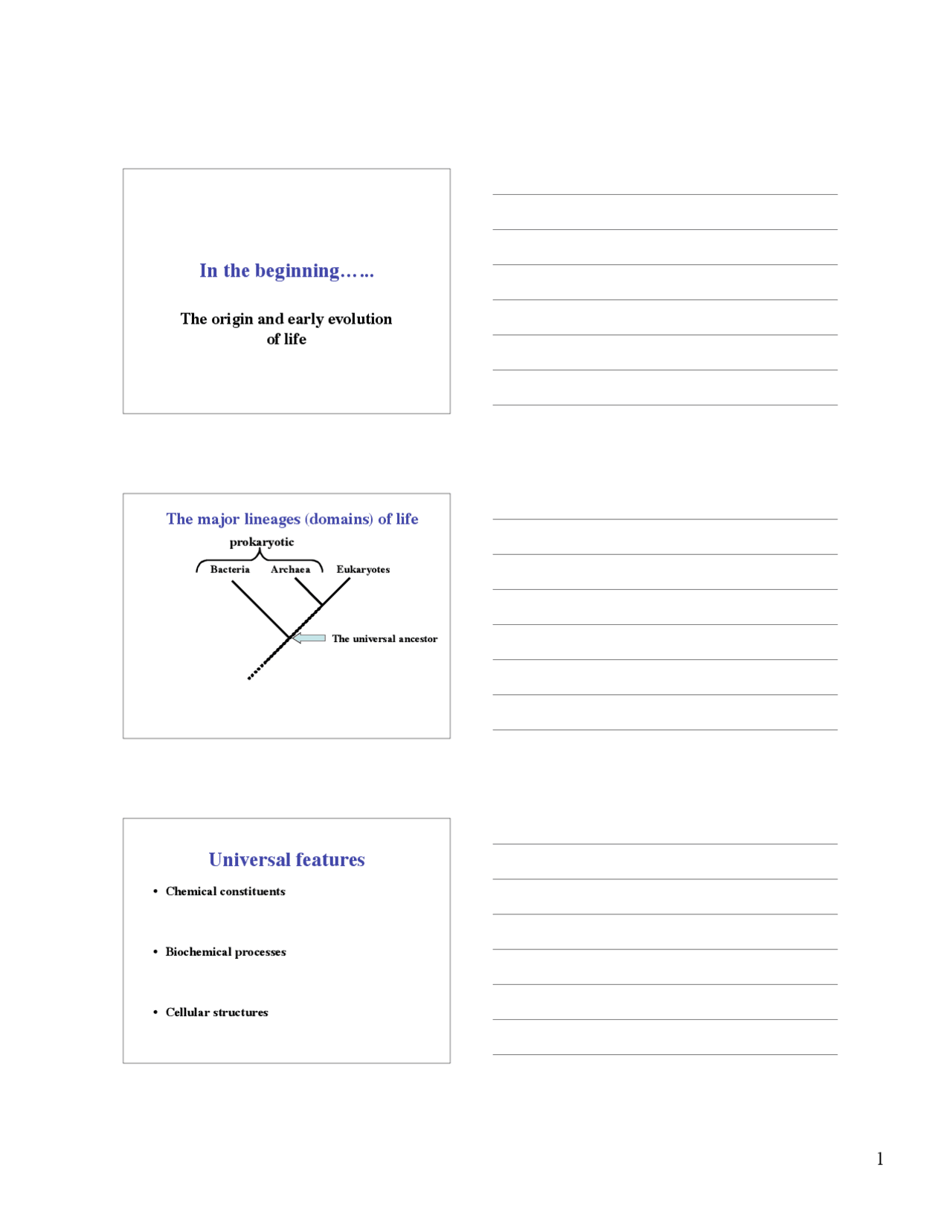 The Origin and Early Evolution of Life - Lecture Notes | BOTANY 130 ...