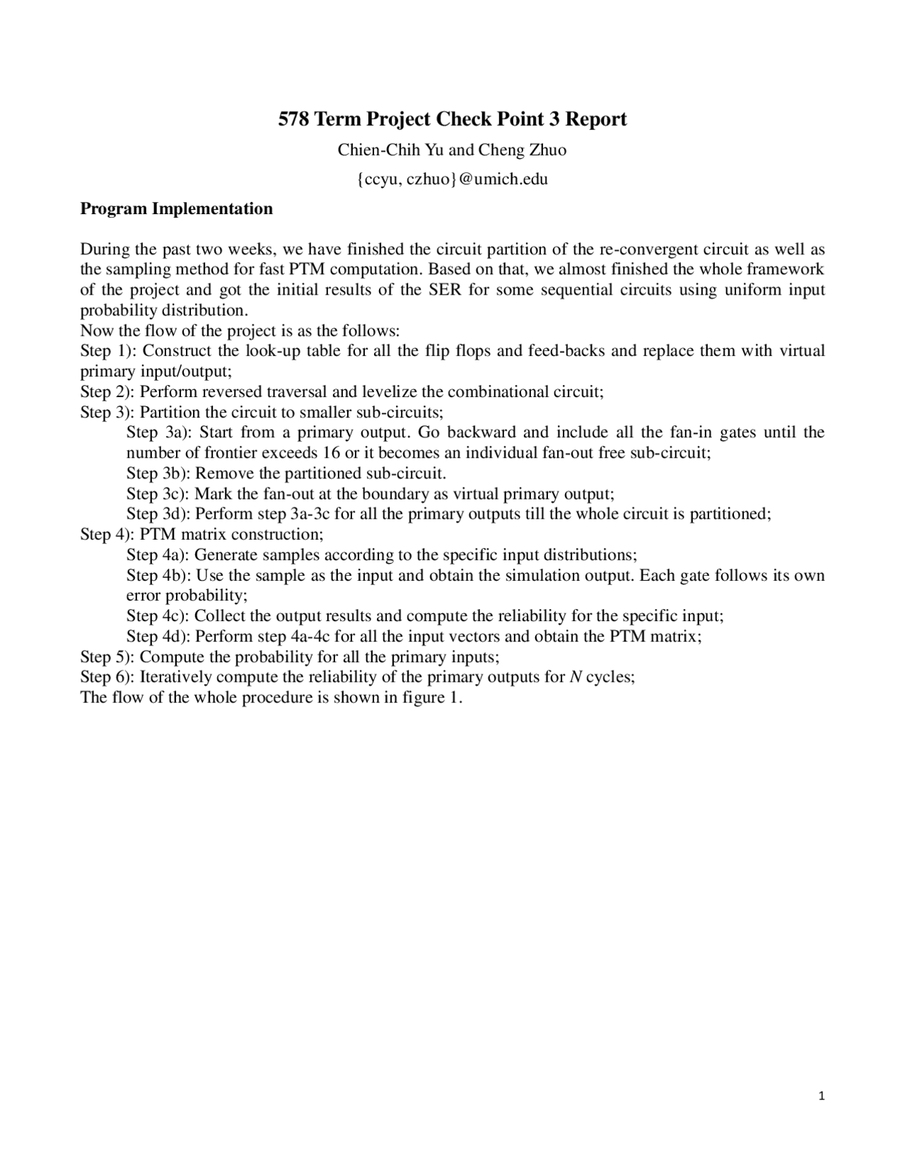 Team Project CheckPoint 3 Report - Project Report | EECS 578 - Docsity