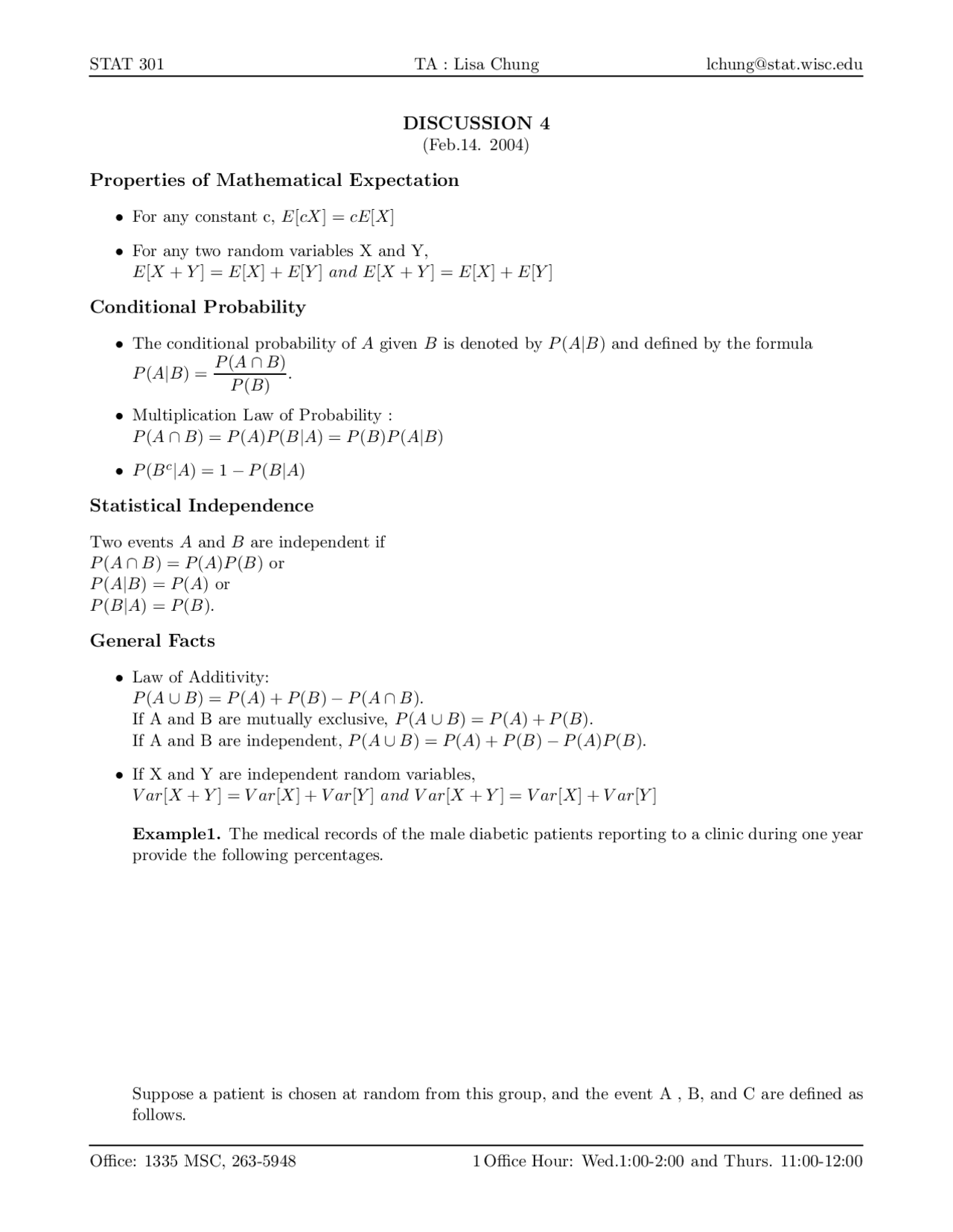 Properties of Mathematical Expectation, Conditional Probability | STAT ...