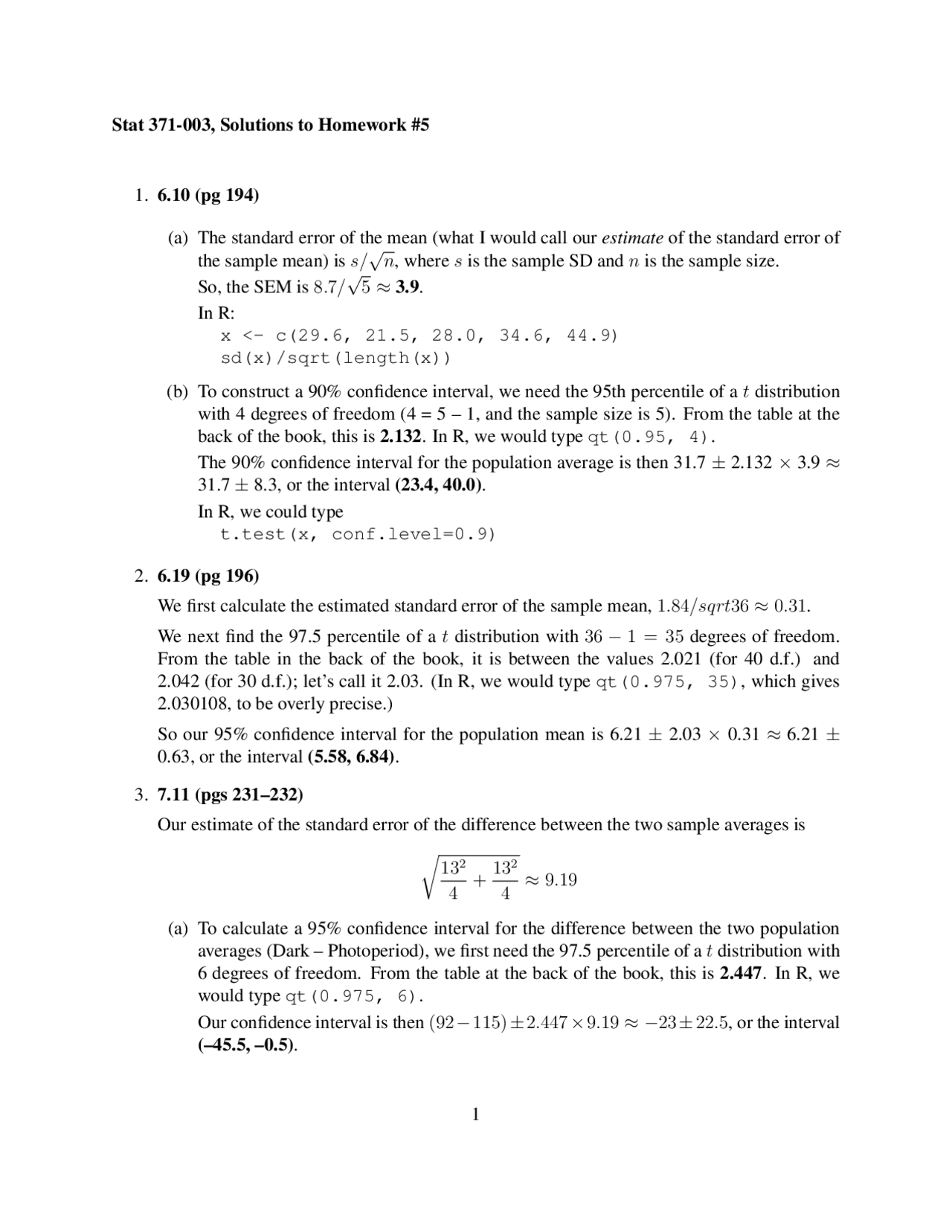 Solutions to Homework 5 - Applied Statistics for the Life Sciences ...