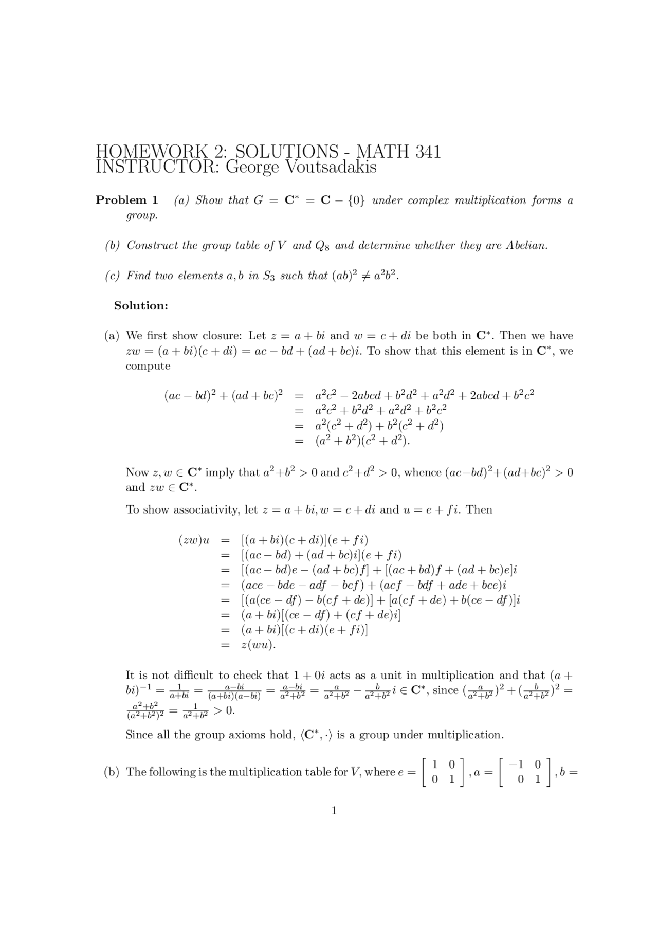 Introduction to Theory Probability - Homework 2 with Solutions | MATH ...