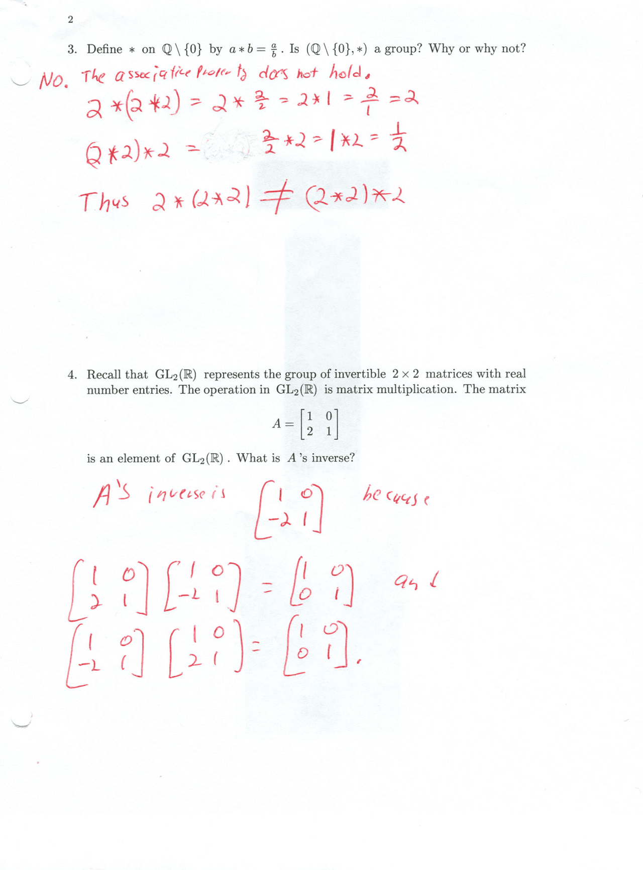 Solution of Practice Problems for Exam 1 - Algebraic Structures I ...
