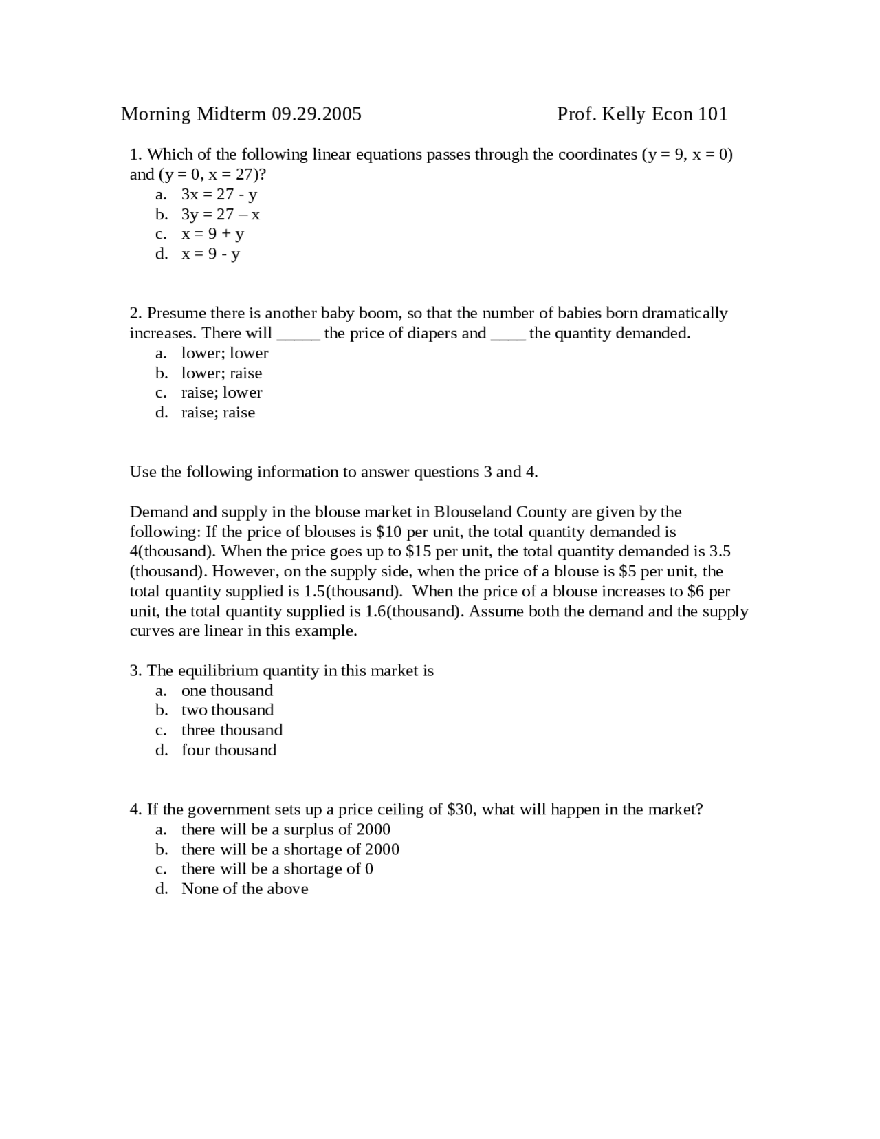 Morning Midterm Practice Problems - Principles of Macroeconomics | ECON ...