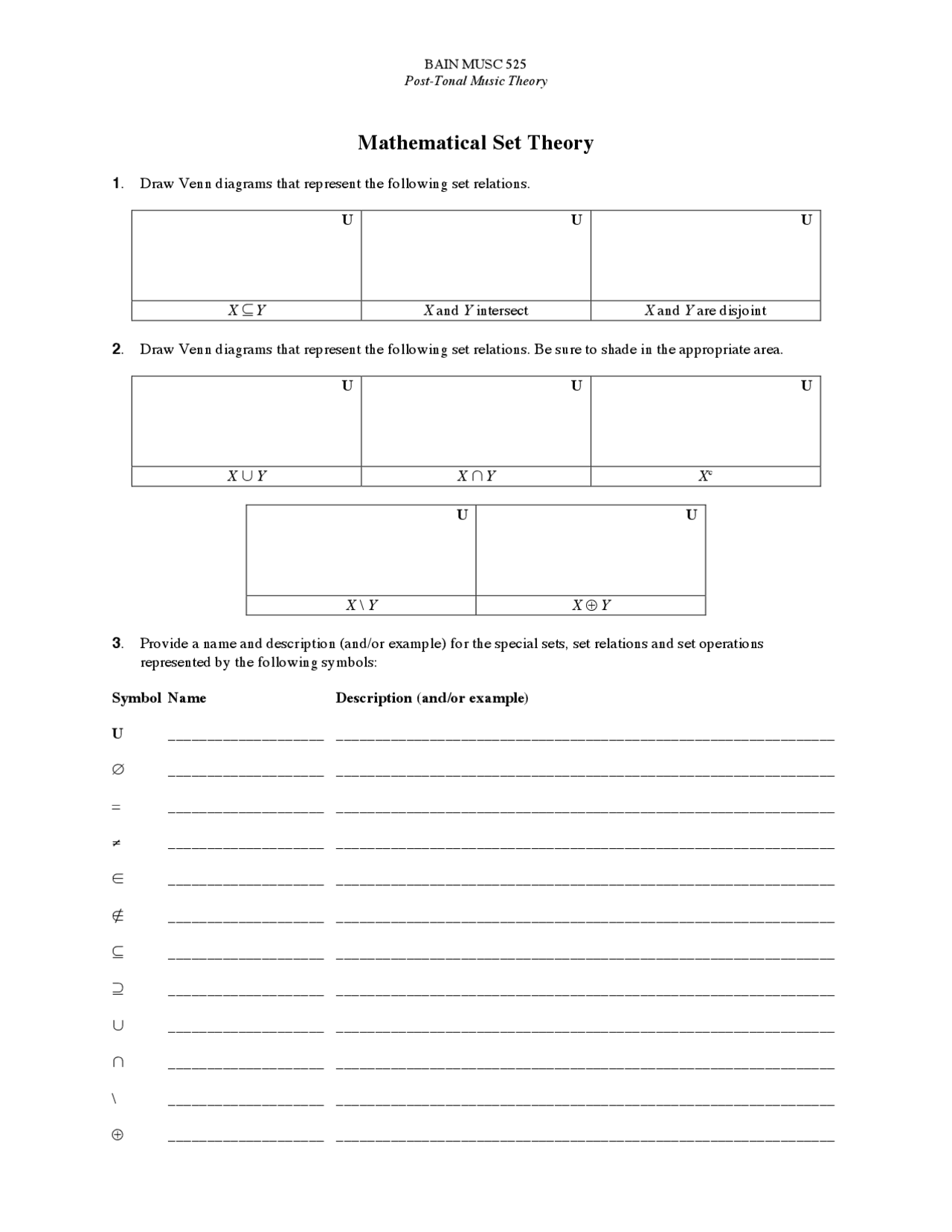 4 Solved Problems on Mathematical Set Theory - Assignment | MUSC 525 ...