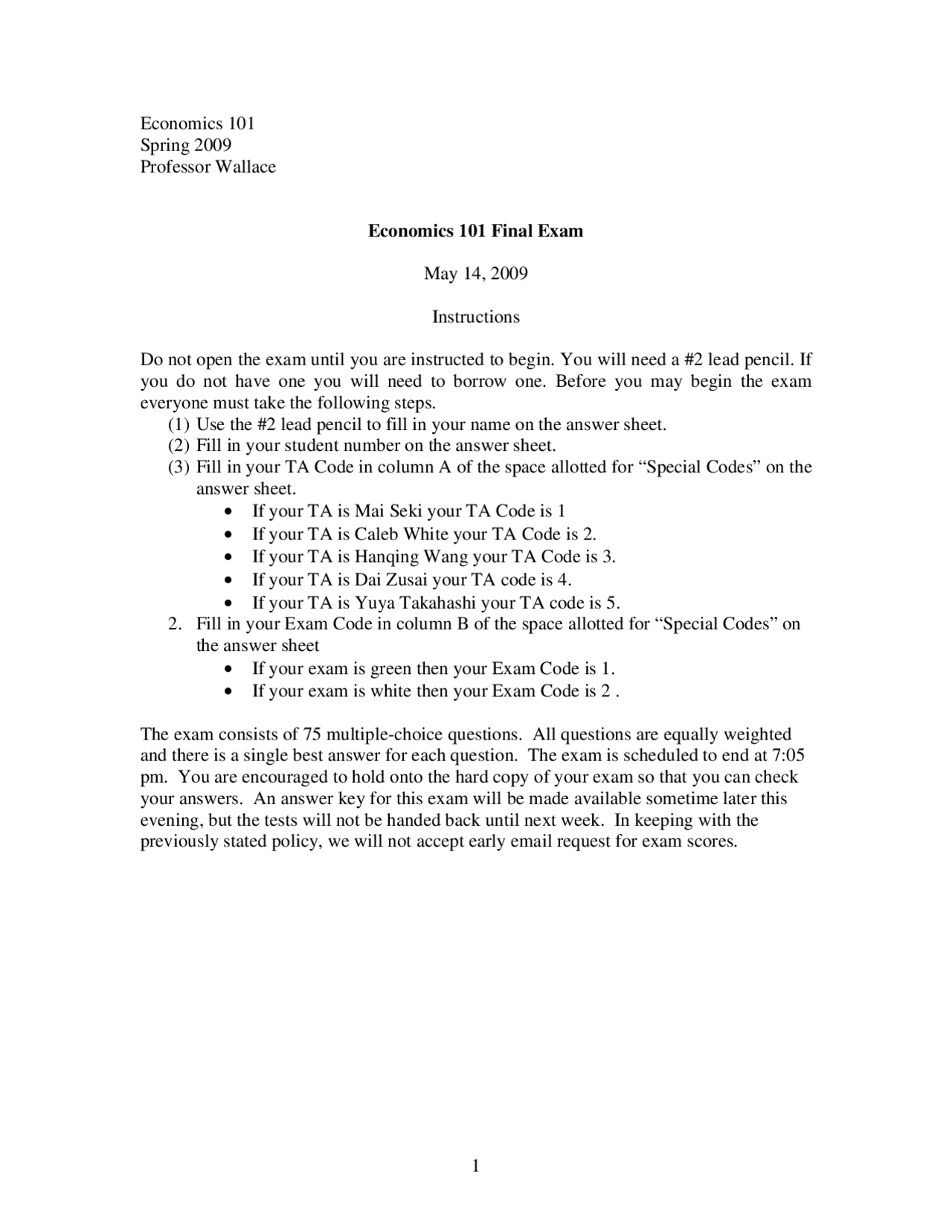 Test II MCQs - Principles of Microeconomics | ECON 101 - Docsity