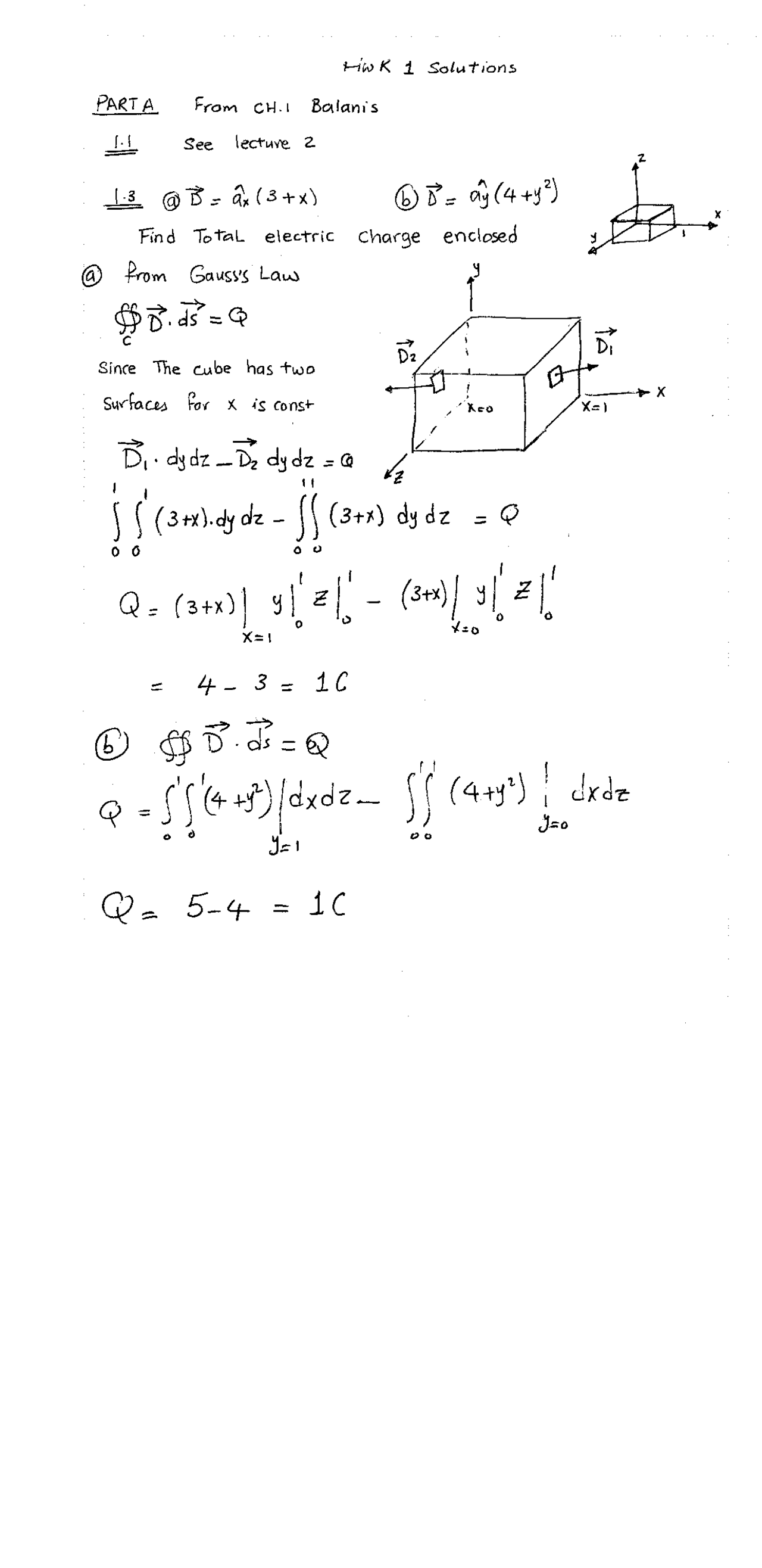 Advanced Engineering Electromagnetics - Homework 1 with Solutions ...