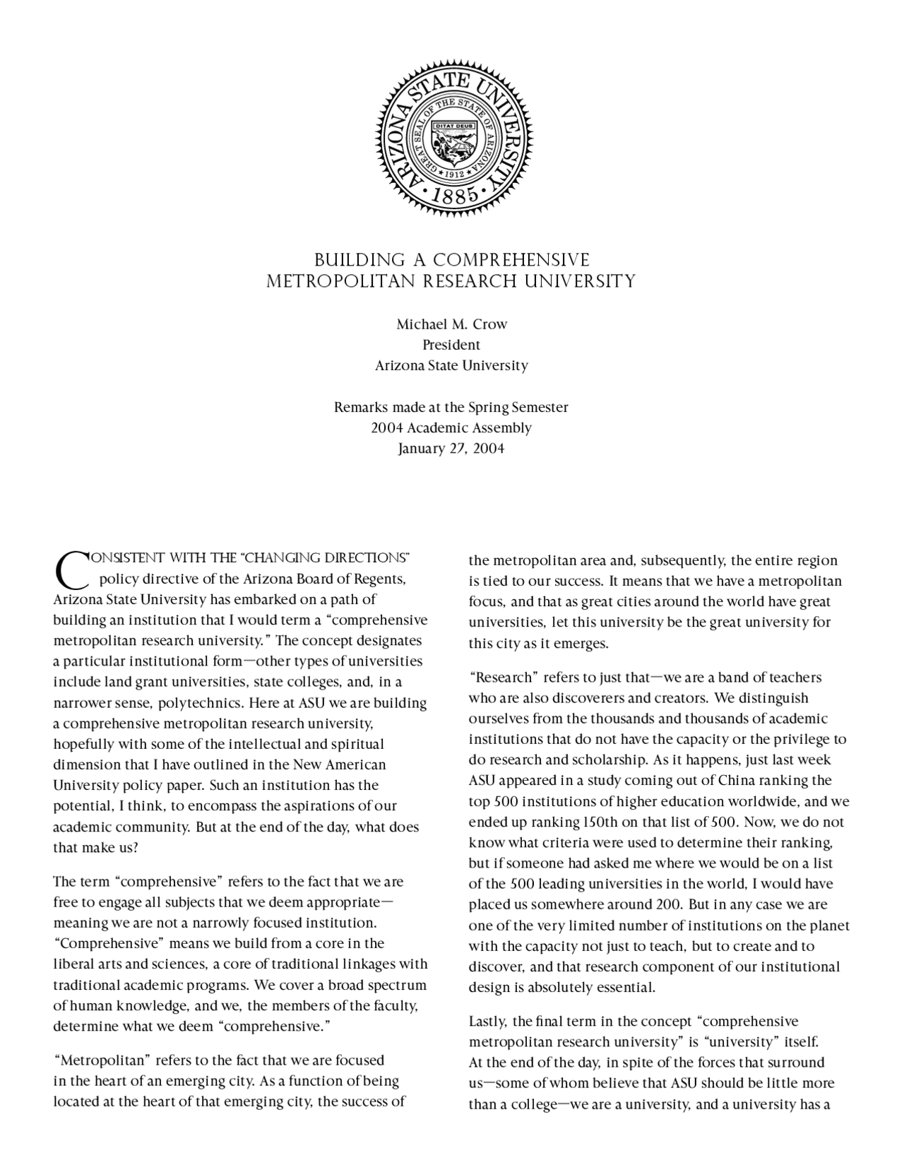 Consistent with the Changing Directions Research Methods Paper