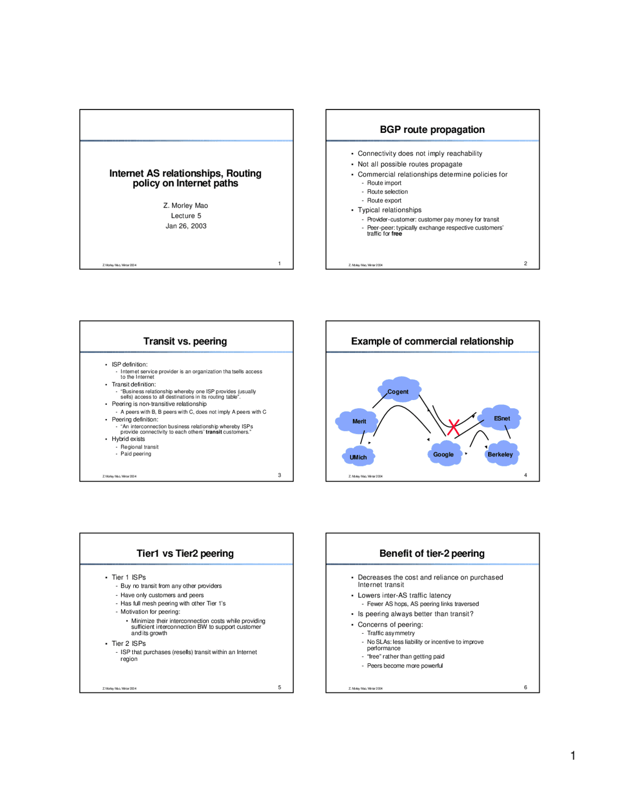 Internet As Relationship, Routing Policy on Internet Paths - Slides ...