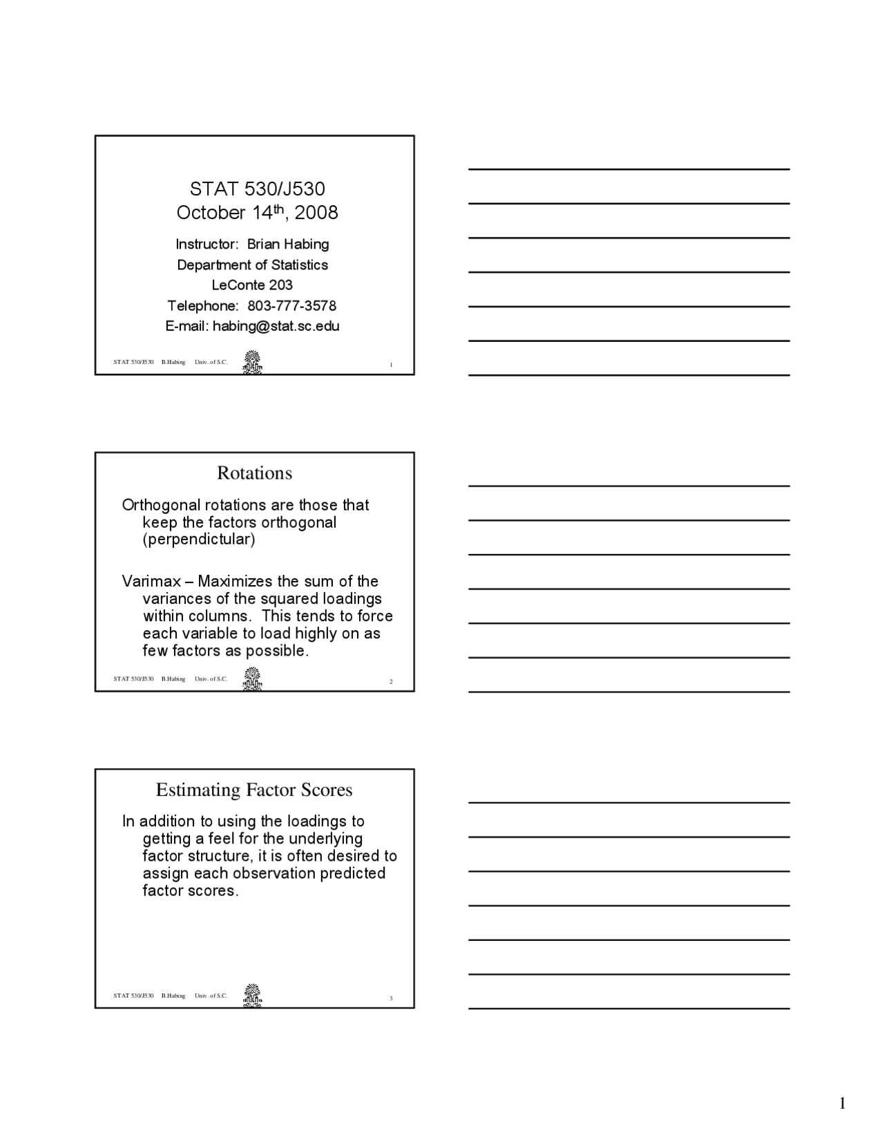 Orthogonal rotations applied multivariable statistics stat 530