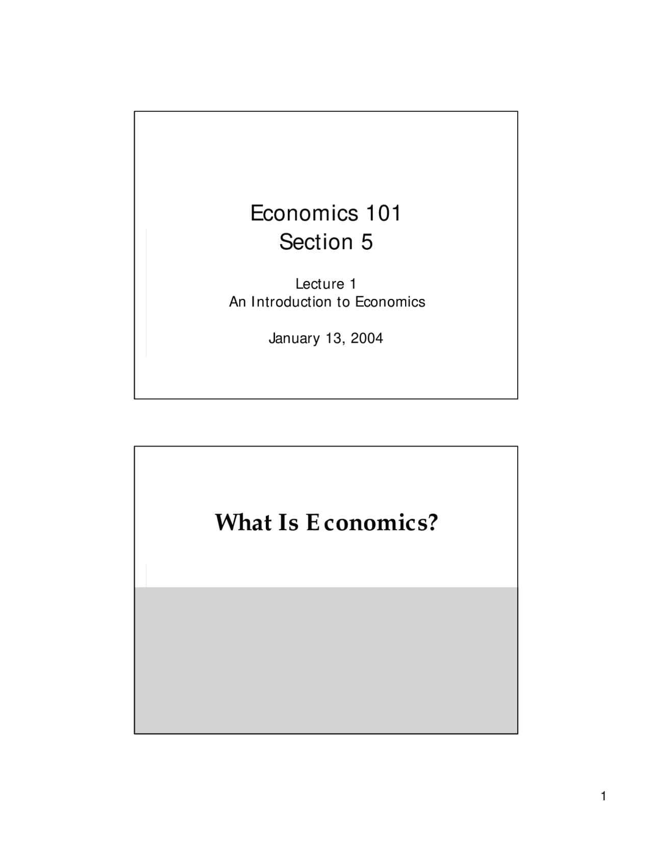 What Is Economics Scarcity And Choice Econ 101 Docsity