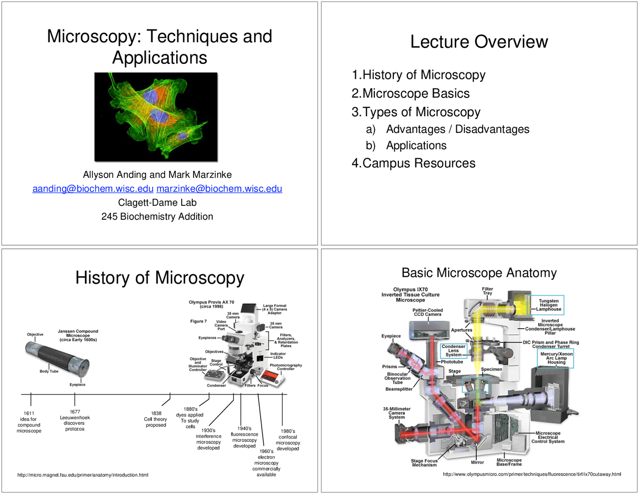 Microscopy: Techniques and Applications - Lecture Slides | BIOCHEM 660 ...