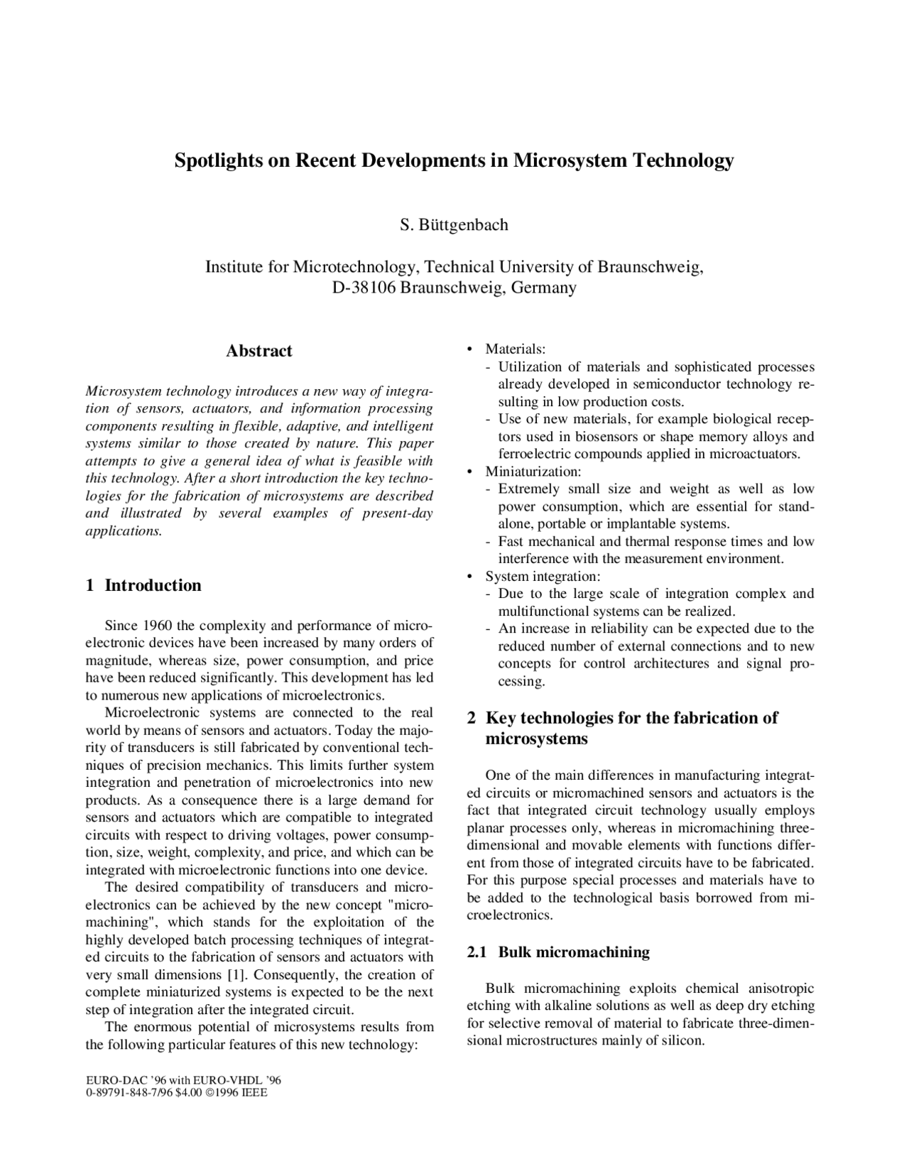 Spotlights on Recent Developments in Microsystem Technology | Arts 1 ...