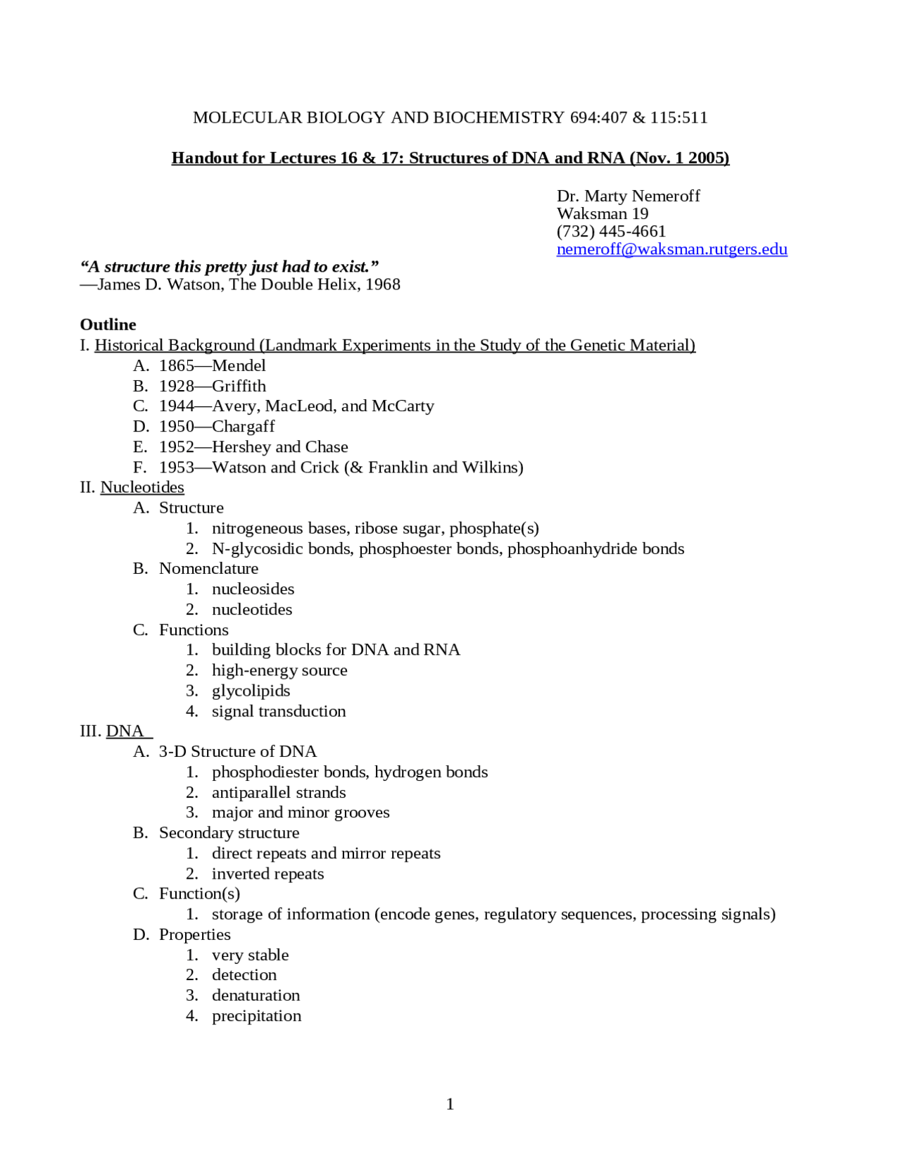 Structures of DNA and RNA - Molecular Biology and Biochemistry | 694 ...
