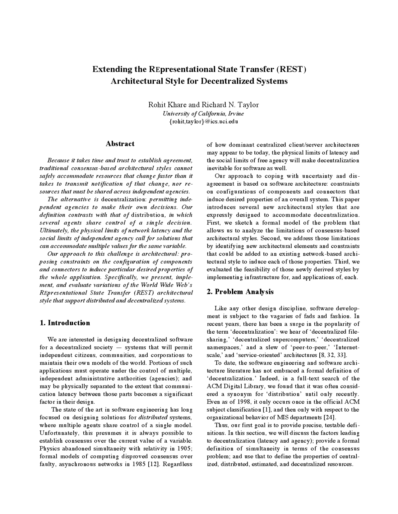 Extending Representational State Transfer Architectural Style ...