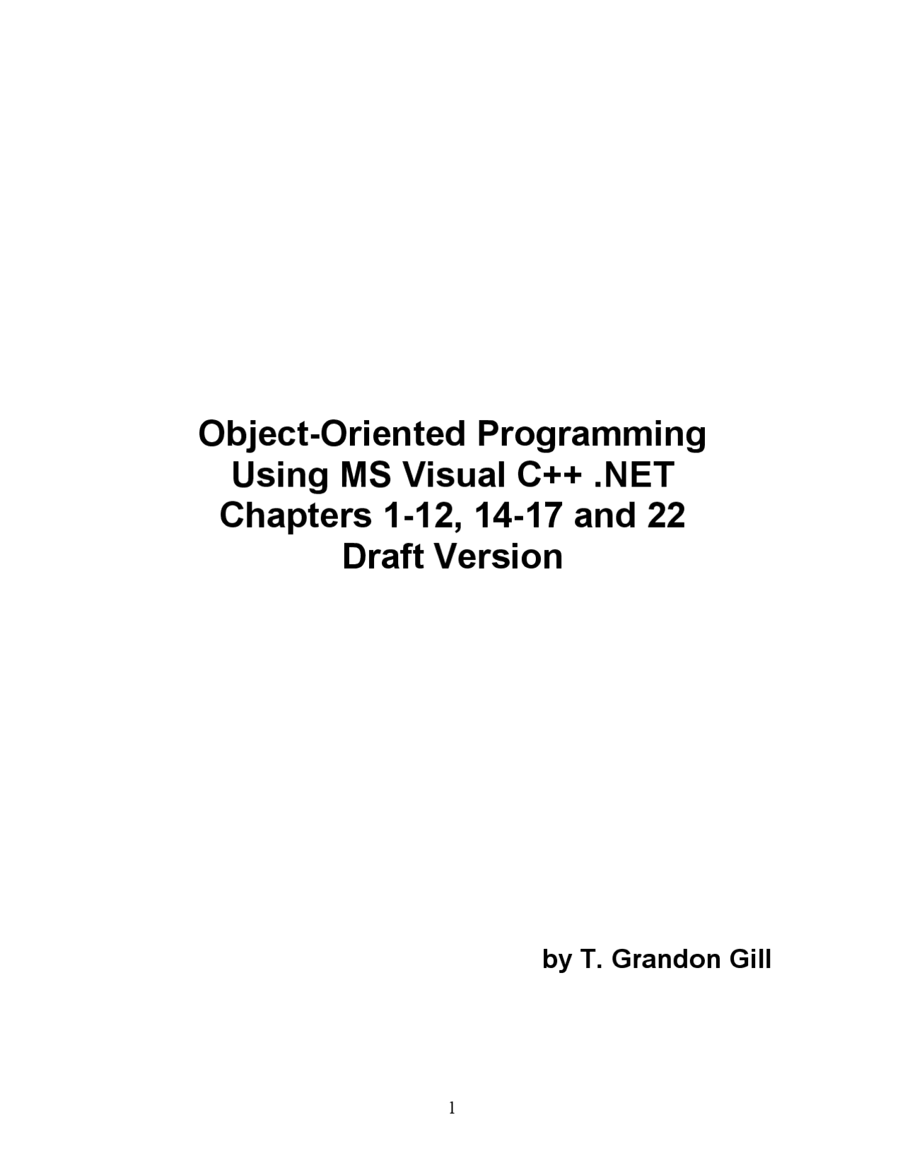 Object-Oriented Programming Using MS Visual C++ - Lecture Notes | ISM ...