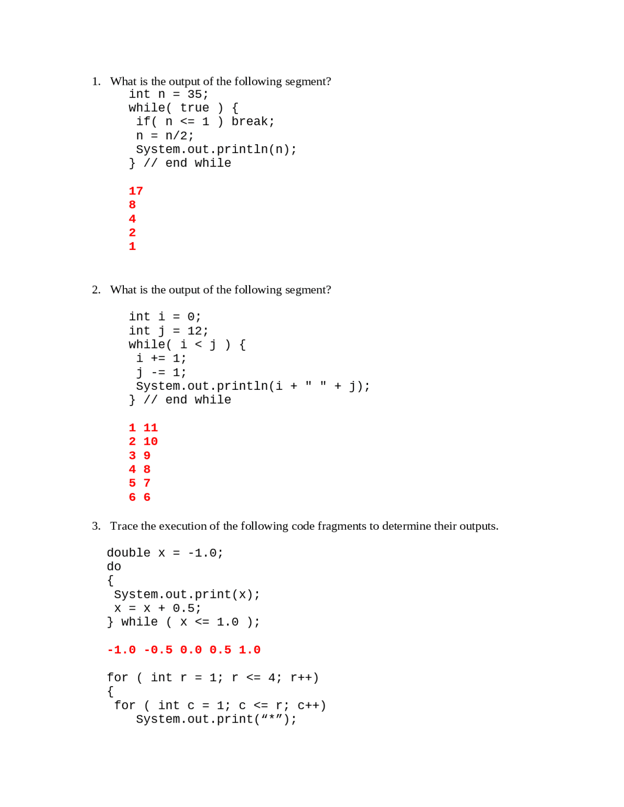 Exam 1 with Answer Key - Java Programming | COP 2250 - Docsity