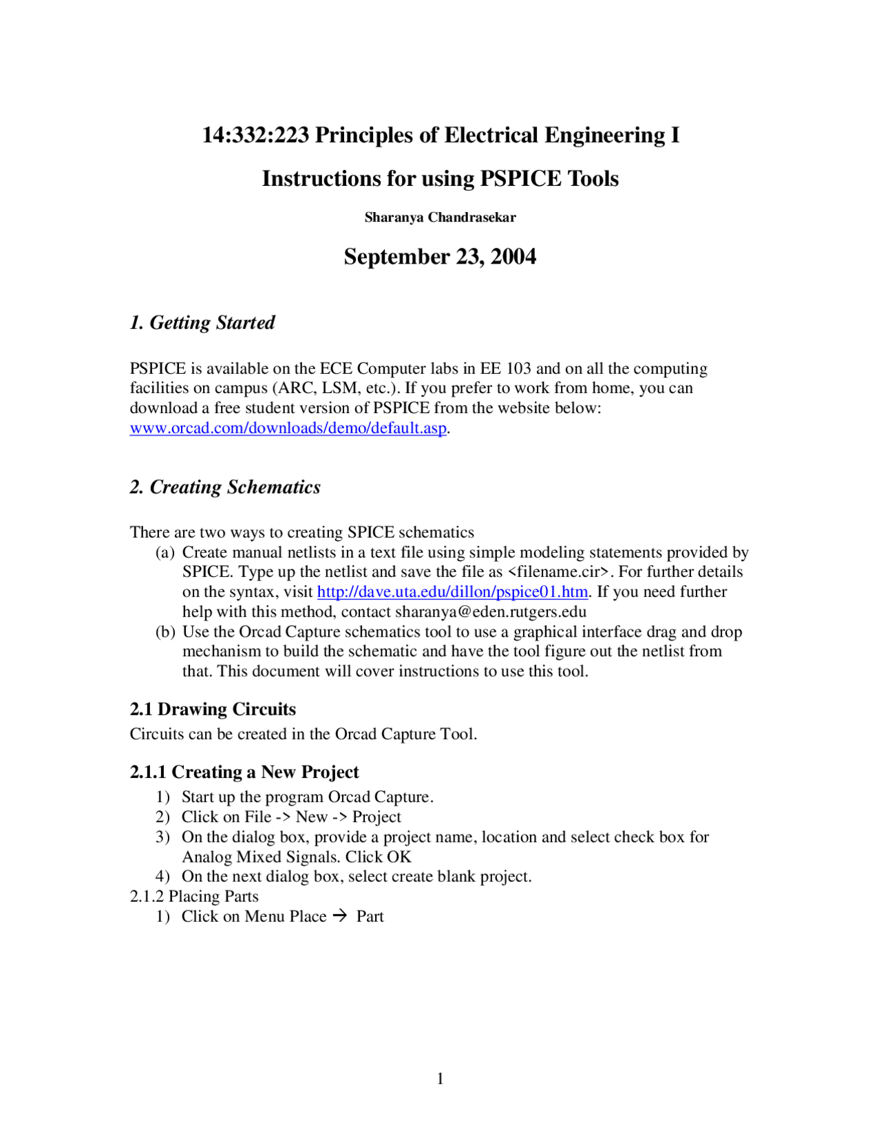 Principles of Electrical Engineering Project 1 332 223 Docsity
