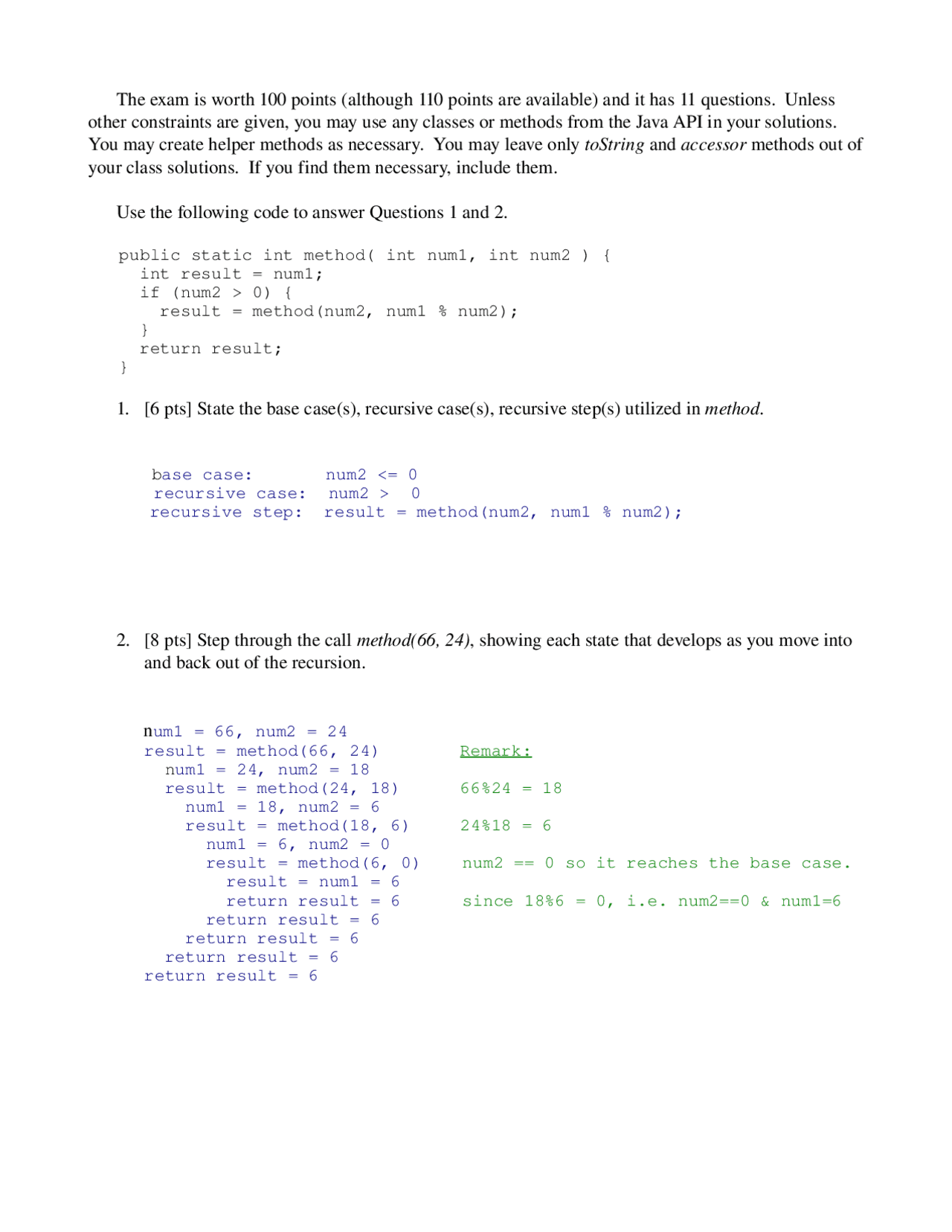 Exam 2 - Programming for CIS Majors 2 | CIS 3023 - Docsity