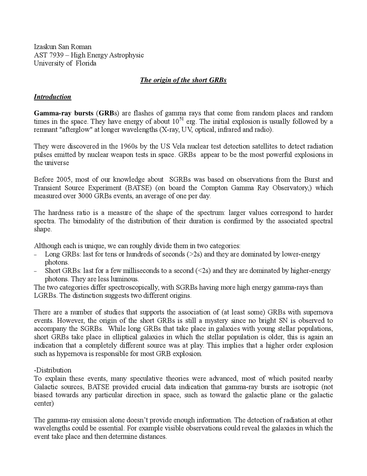 Notes on The Origin of the Short GRBs - Teaching Internship | AST 7939 ...