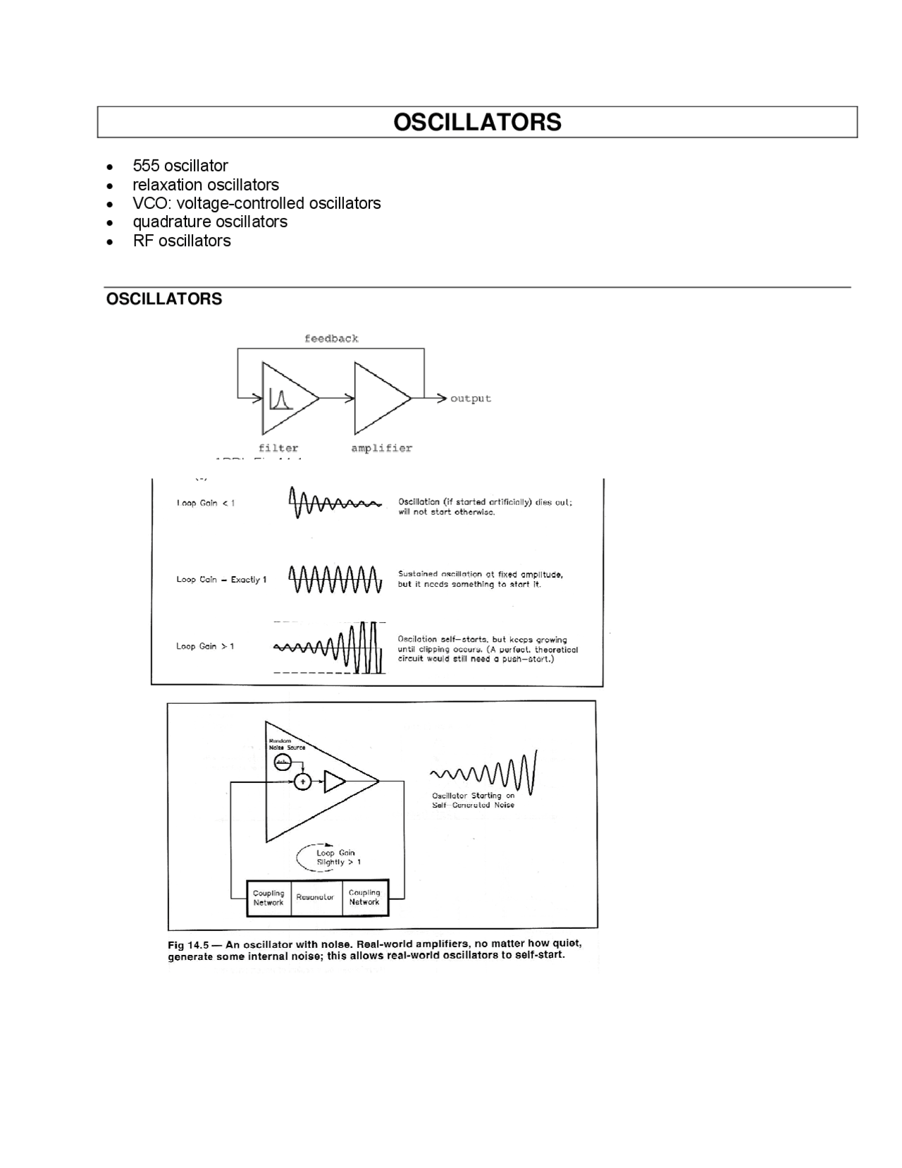 Notes on Oscillators Measurement and Instrumentation PHY 6753