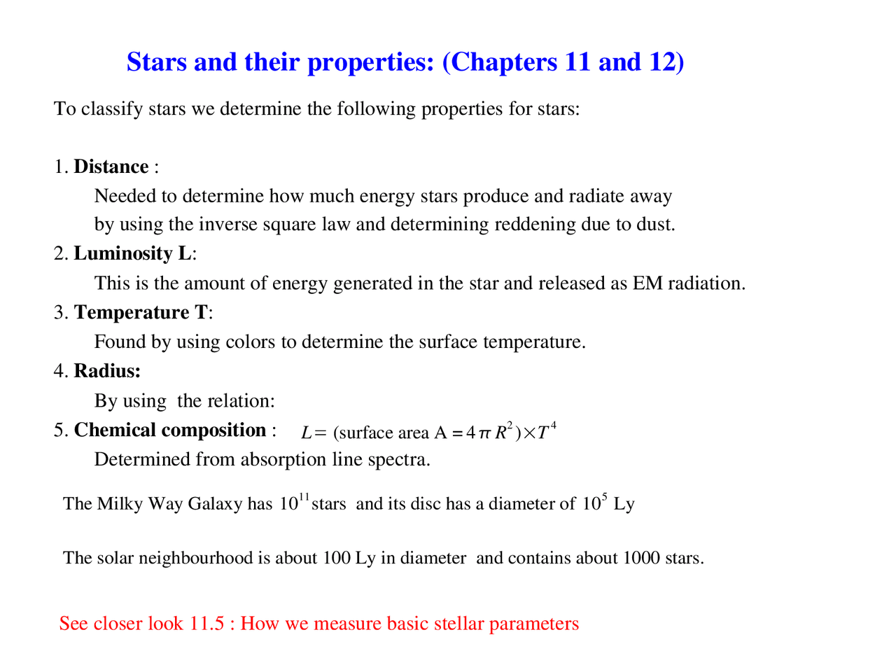 Stars and Their Properties - Study Materials | Physics 20 | Study notes ...