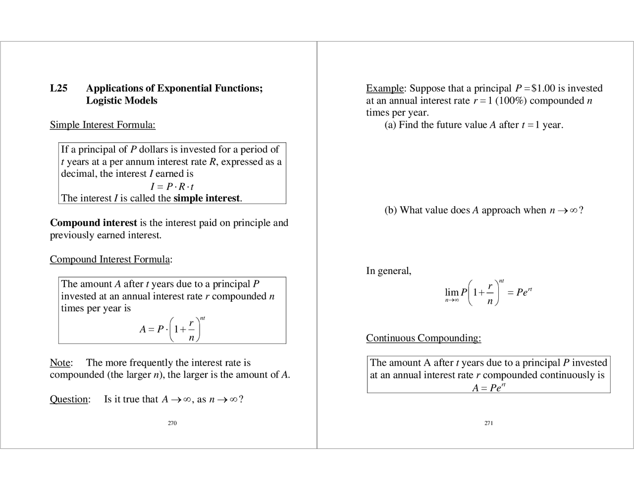 Applications of Exponential Functions - Basic College Algebra | MAC ...