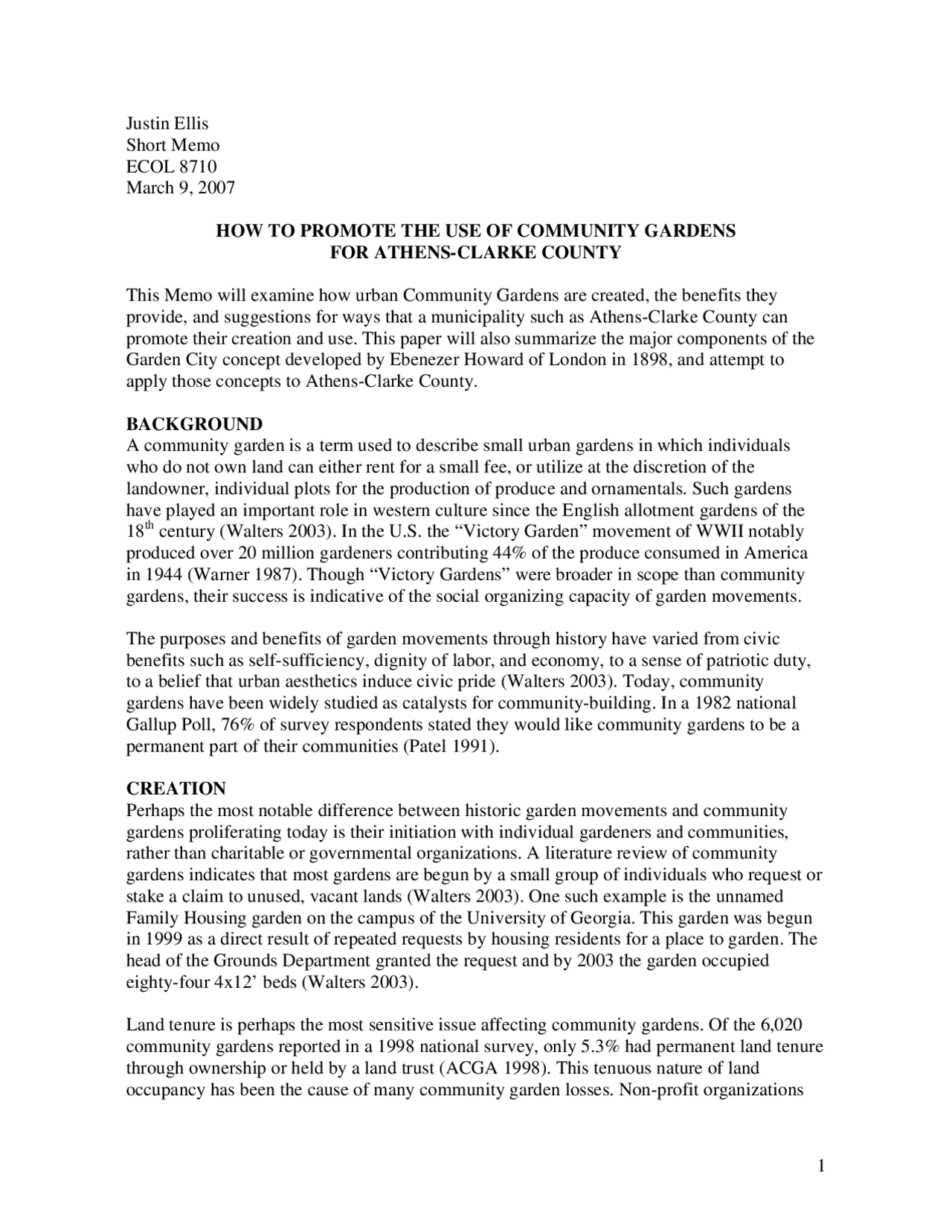 How to Promote The Use of Community Gardens for Athens Clarke County ...