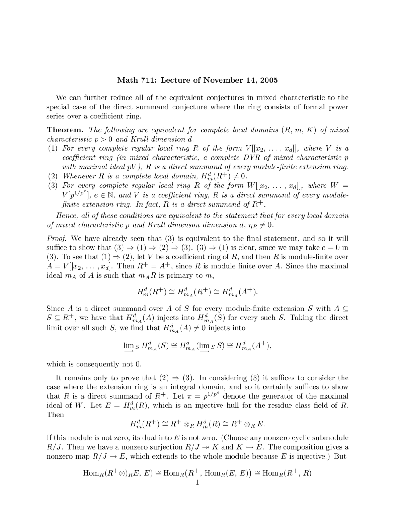 Practice Problems Solved - Advanced Algebra | MATH 711 - Docsity