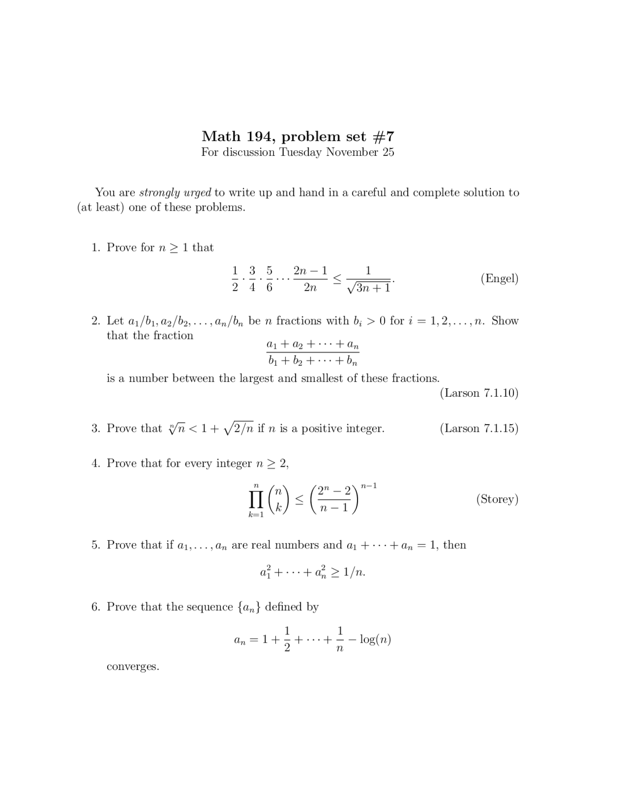 11 Practice Problems on Problem Solving Seminar - Problem Set 1 | Math ...