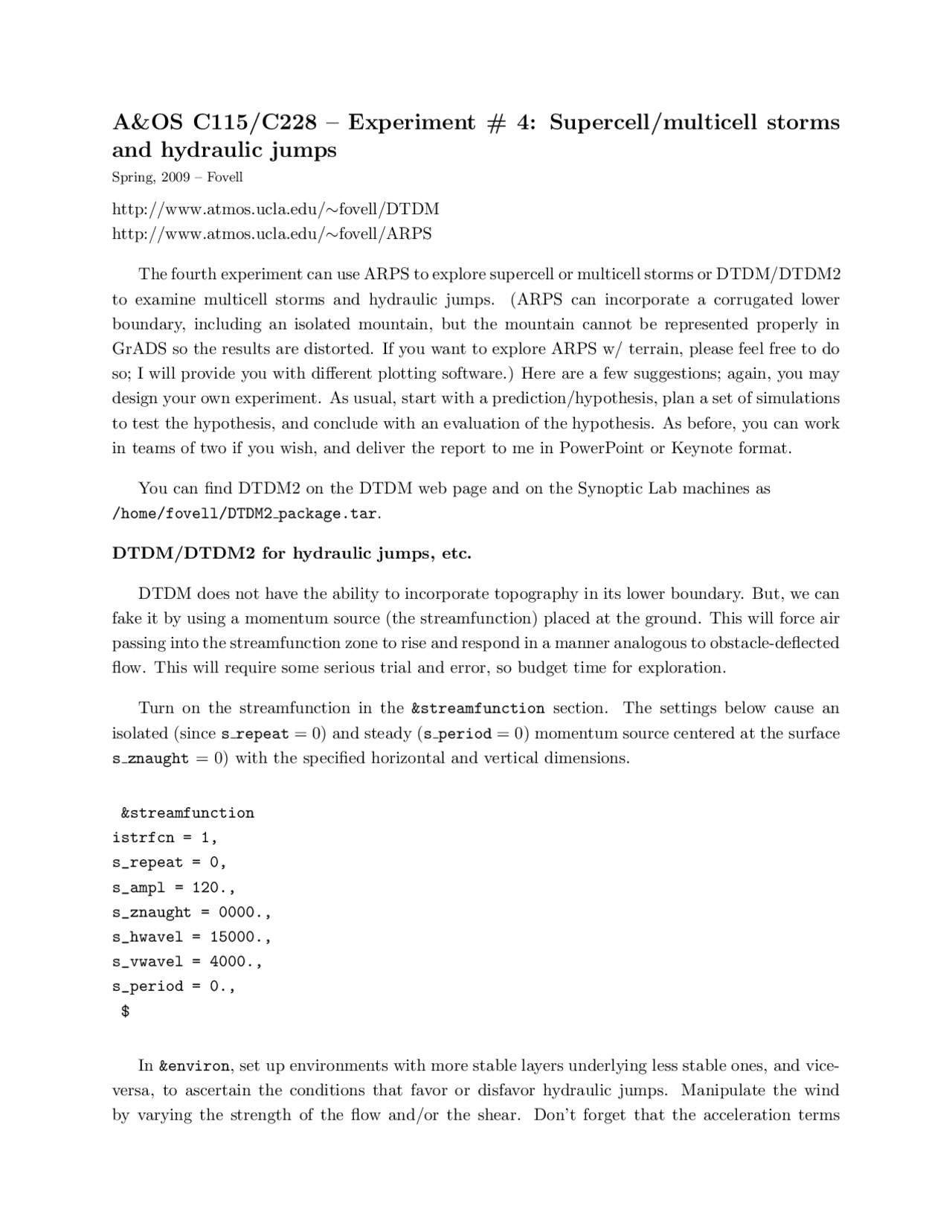 Supercell or Multicell Storms and Hydraulic Jumps Experiment CLASSIC 0153I Docsity