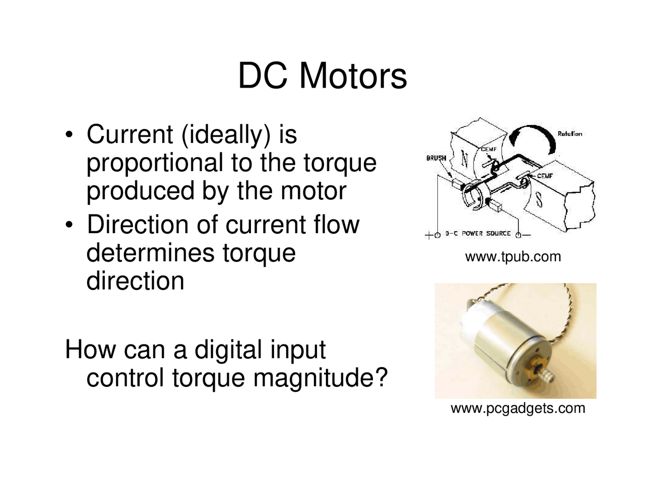 Embedded Real-Time Systems - DC Motors | AME 3623 - Docsity