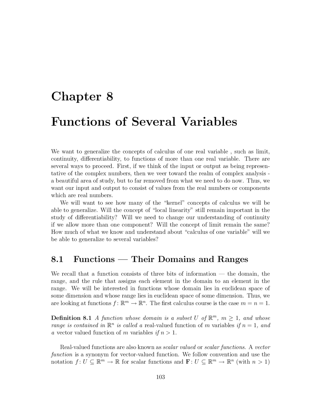 Lecture Notes on Functions of Several Variables | MATH 6102 | Study ...