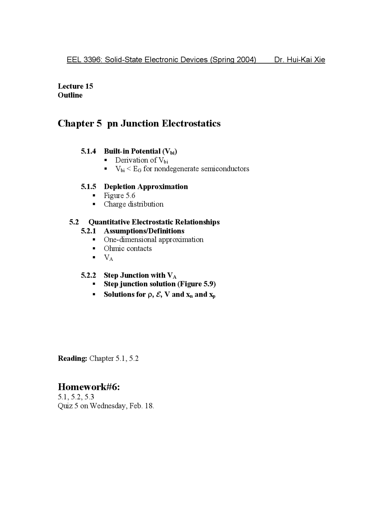 PN Junction Electrostatics – Solid State Electronic Devices | EEL 3396 ...