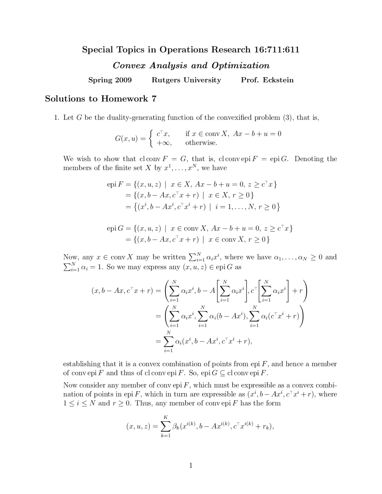 Solved Assignment 7 Selected Topics In Operation Research 711 611 Docsity