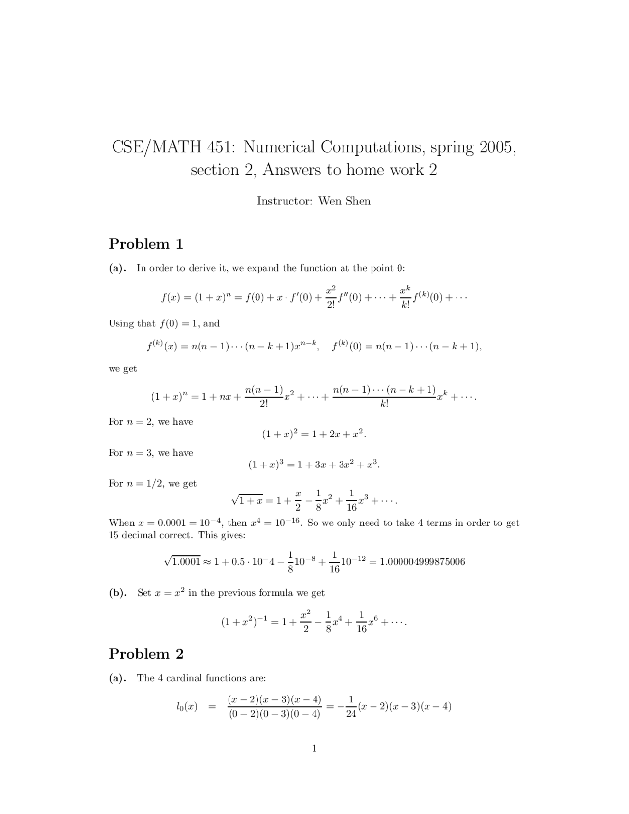 5 Solved Problems on Divided Difference in MATLAB - Assignment 2 | MATH ...