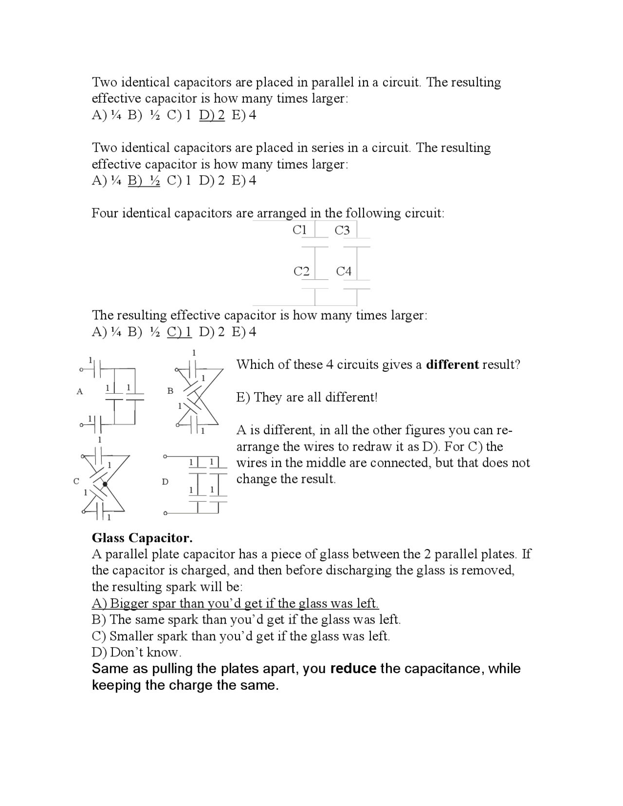 Solutions to Quiz - General Physics II | PHYS 408 | Quizzes Physics ...