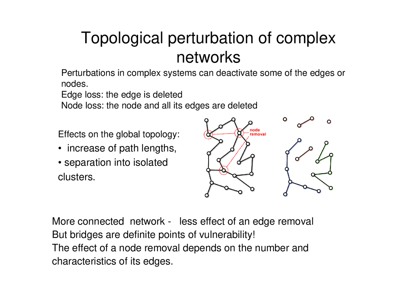 Notes on Topological Perturbation of Complex Networks | PHYS 597A - Docsity